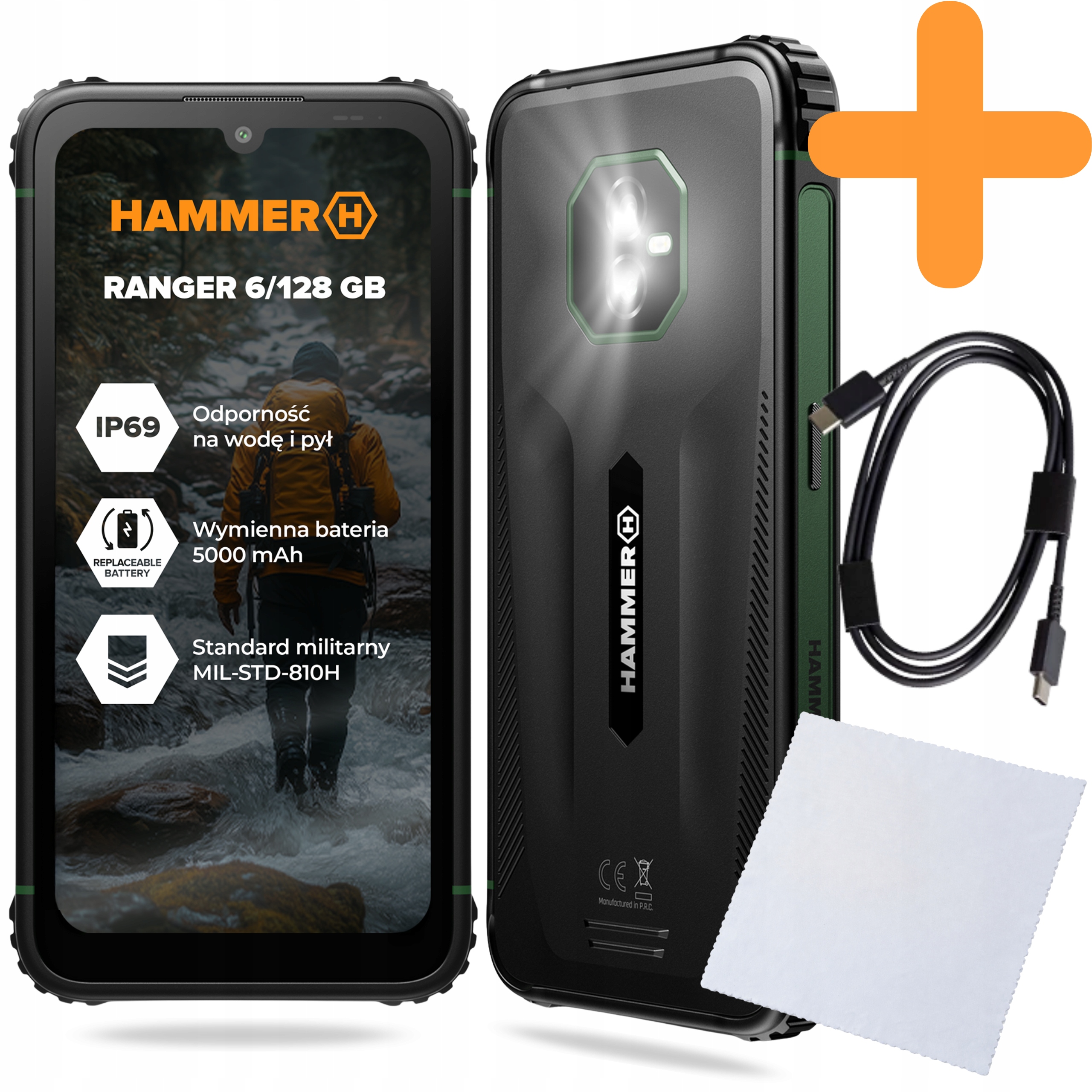 Smartphone Hammer Ranger 4G Lte 6/128 Gb Pancéřový Telefon Voděodolný IP69