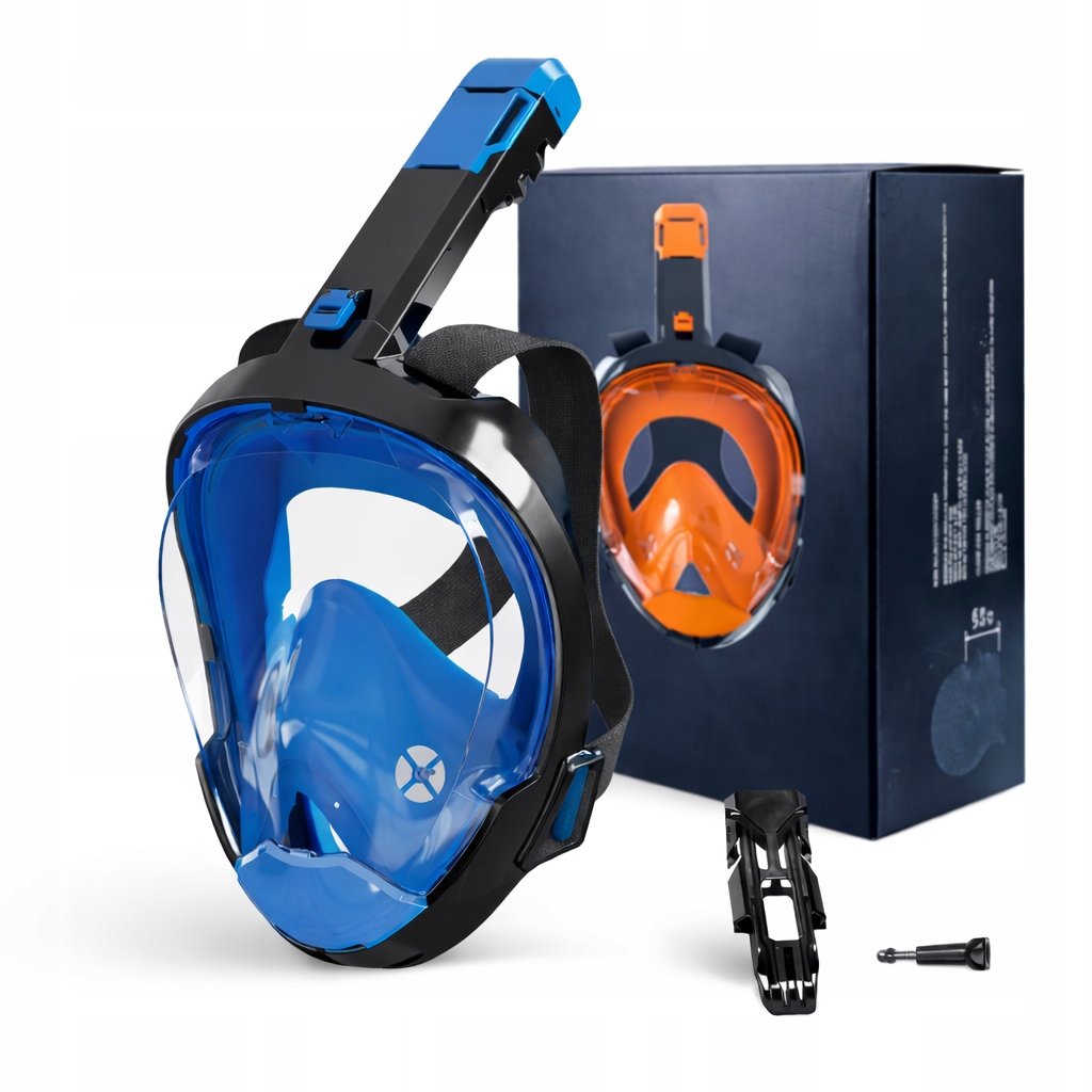 Maska Pełnotwarzowa do Snorkelingu Peytech 180° Sucha Rurka L/XL GoPro Dji