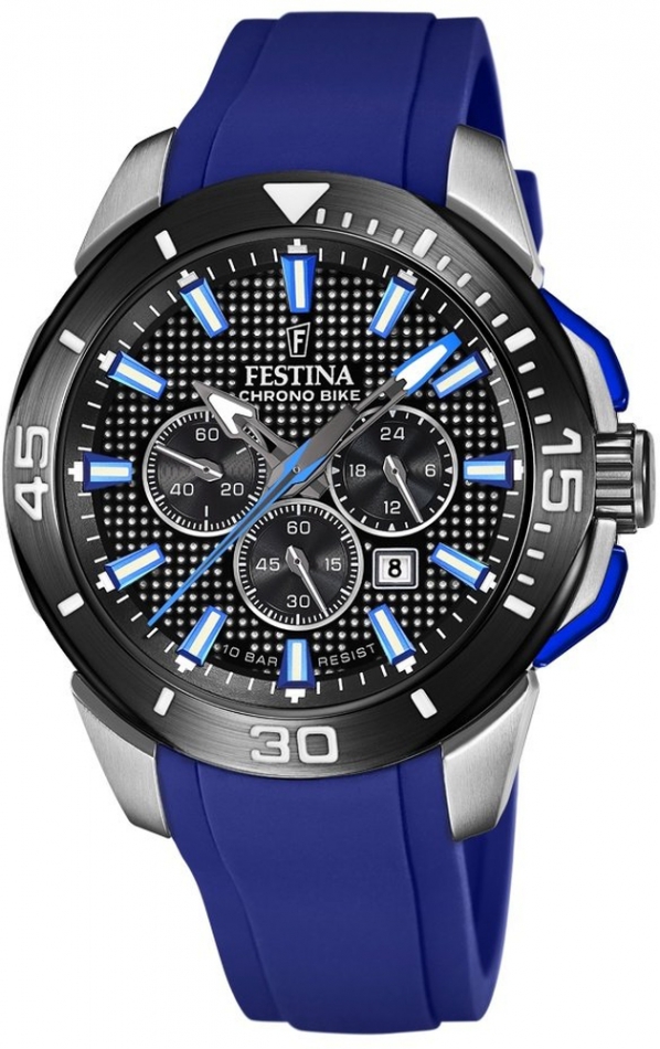 Festina 20642/1 pánské tmavě modré sportovní hodinky na kolo