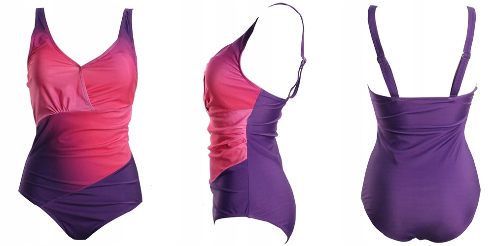 STRÓJ KĄPIELOWY WYSZCZUPLAJĄCY TUSZUJĄCY PINK XL Fason góry Biustonosz usztywniany