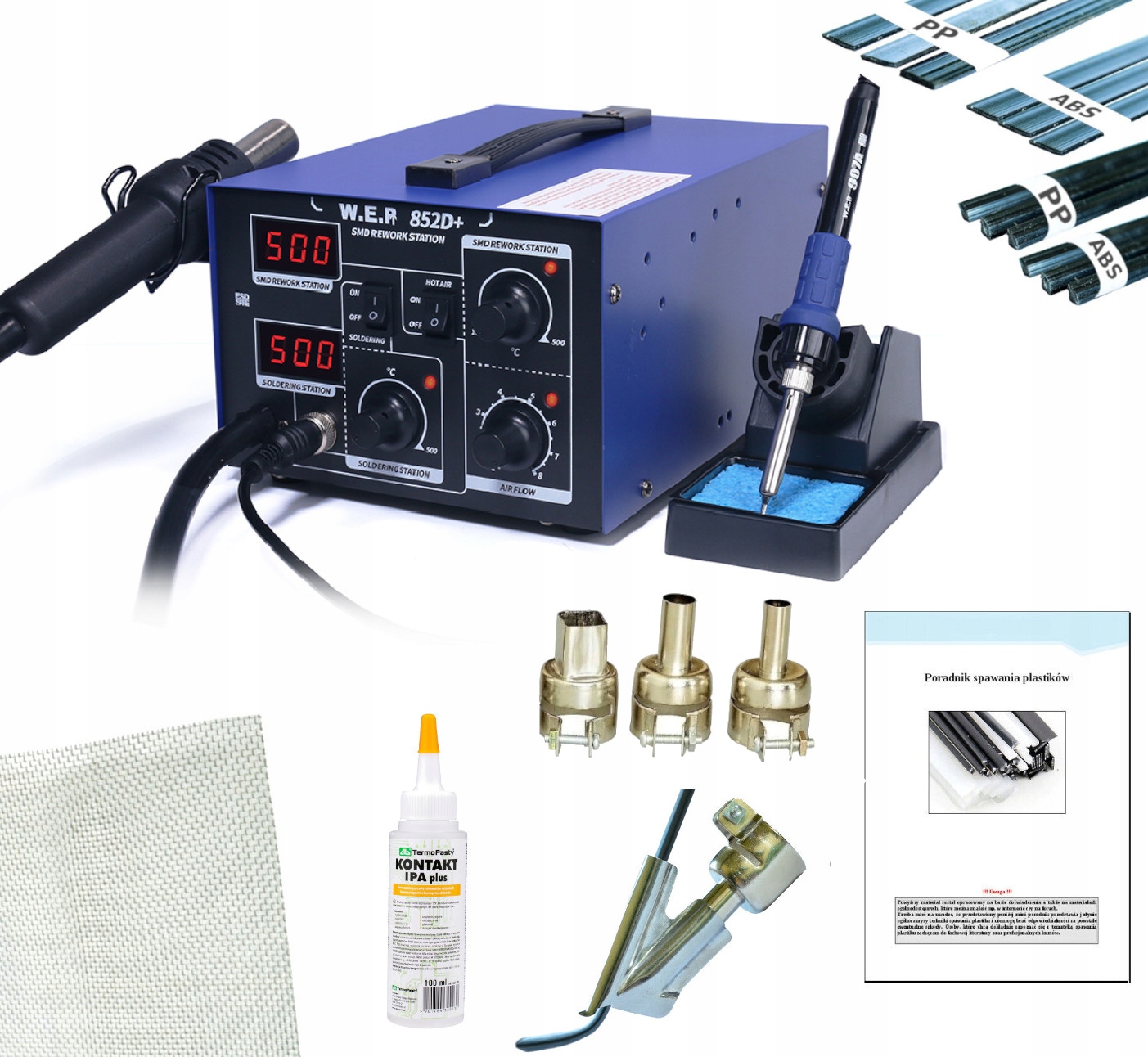 SPAWARKA PLASTIKU WEP 852D+ +DYSZE BUT PLASTIK IPA