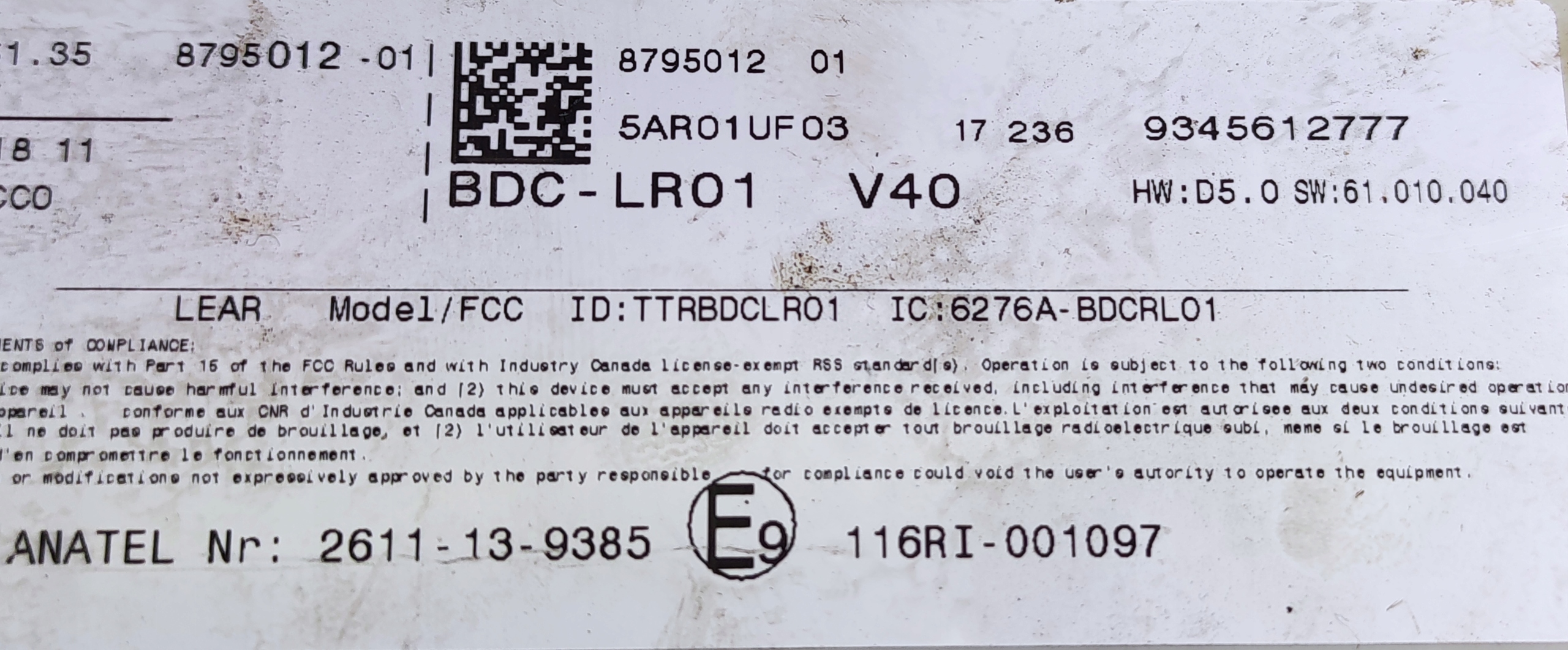 M43 module control unit BDC FEM BMW 2 F46 8795012