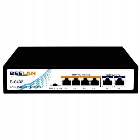 Switch Beelan B-0402; 4+2 10/100 Mbps