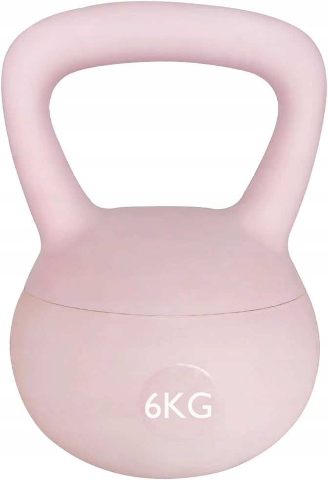 Závaží kettlebell 6 kg, měkká litinová rukojeť, růžová trénink, fitness