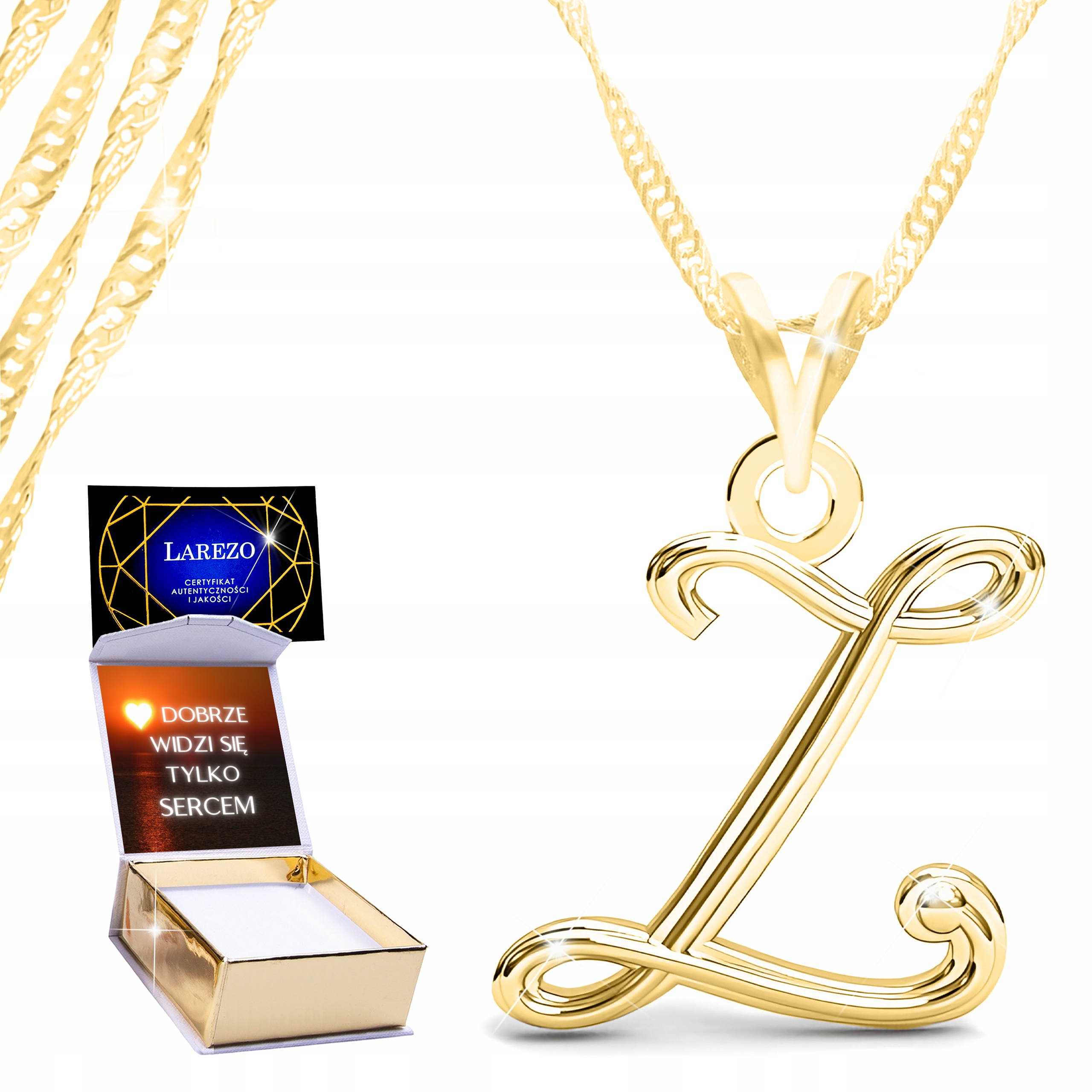 Zlatý náhrdelník 925 Písmeno Z Iniciál Dámské Pozlacené Stříbro Potisk