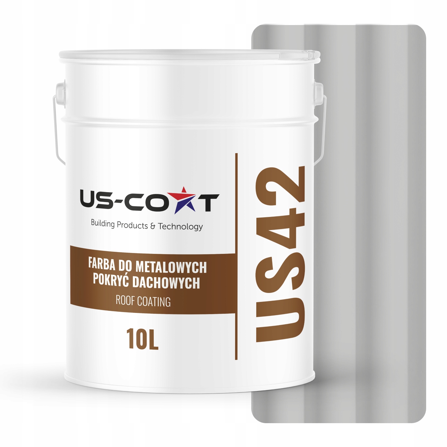 Farba Na Kovové Strechy A Plechové Krytiny Šedá Mliečna Ral 7047 10 L Saténová