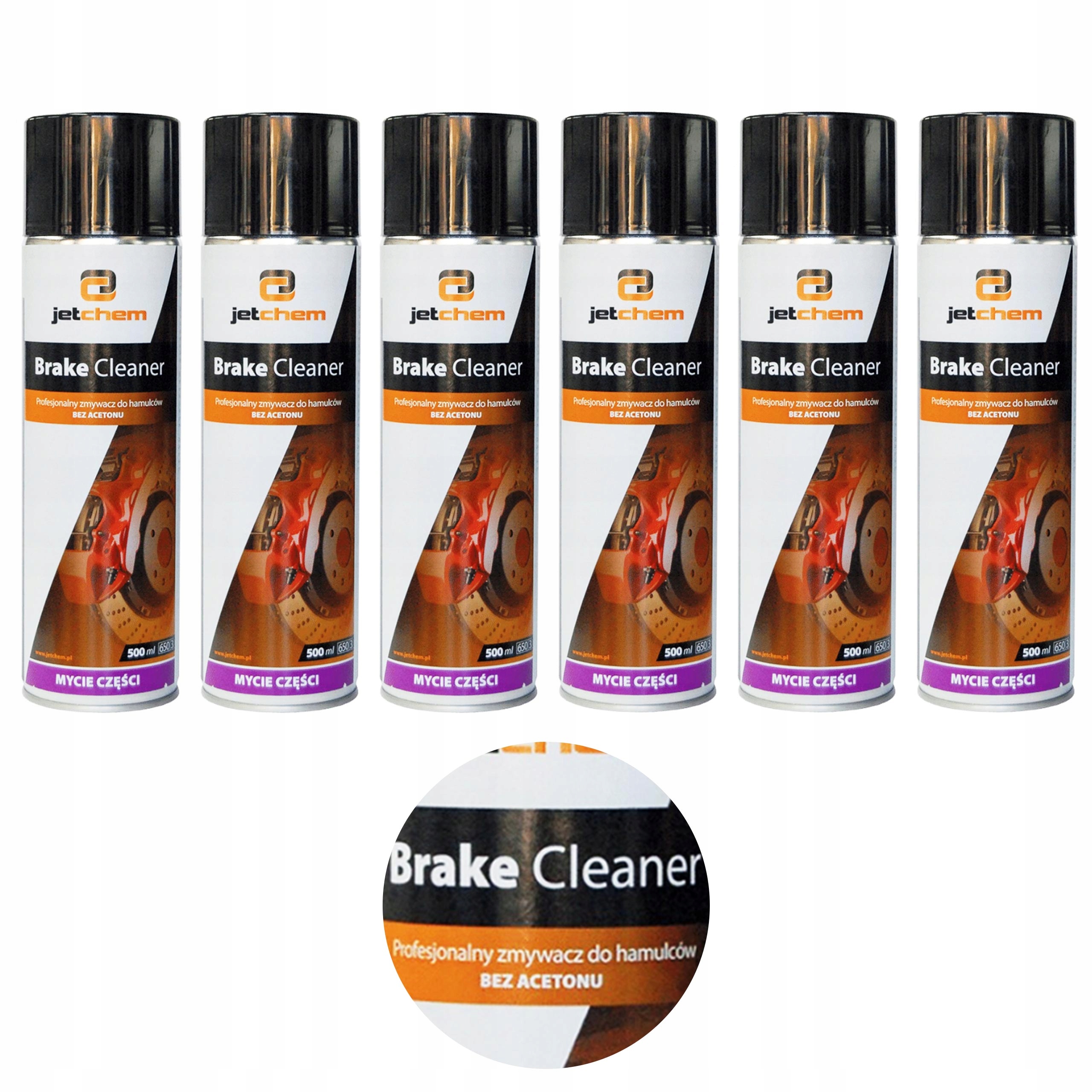 

Zmywacz do hamulców uniwersalny Brake Cleaner 6szt