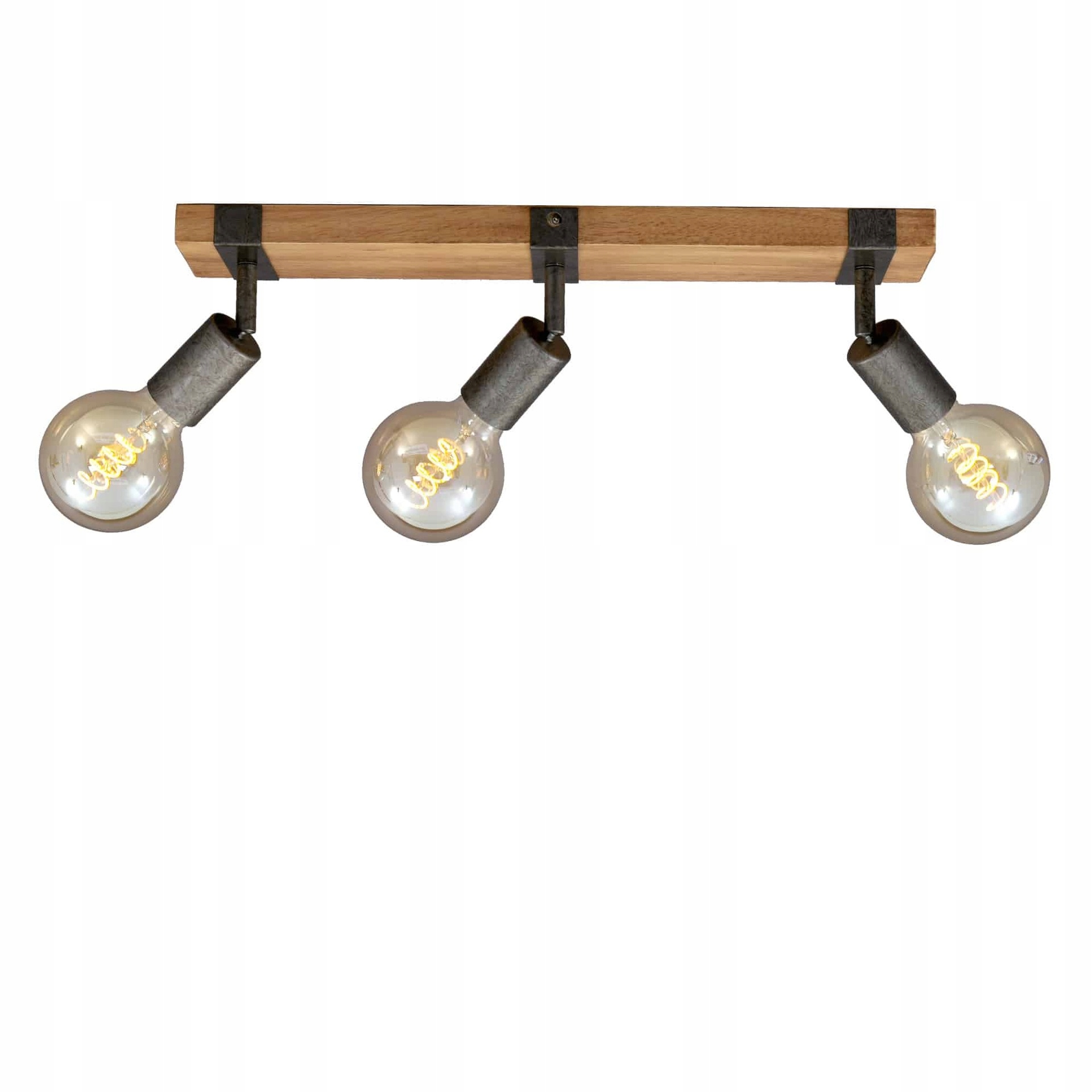 Bodové svietidlo Briloner Wood Basic 3xE27 sivá/drevo 48 cm IP20