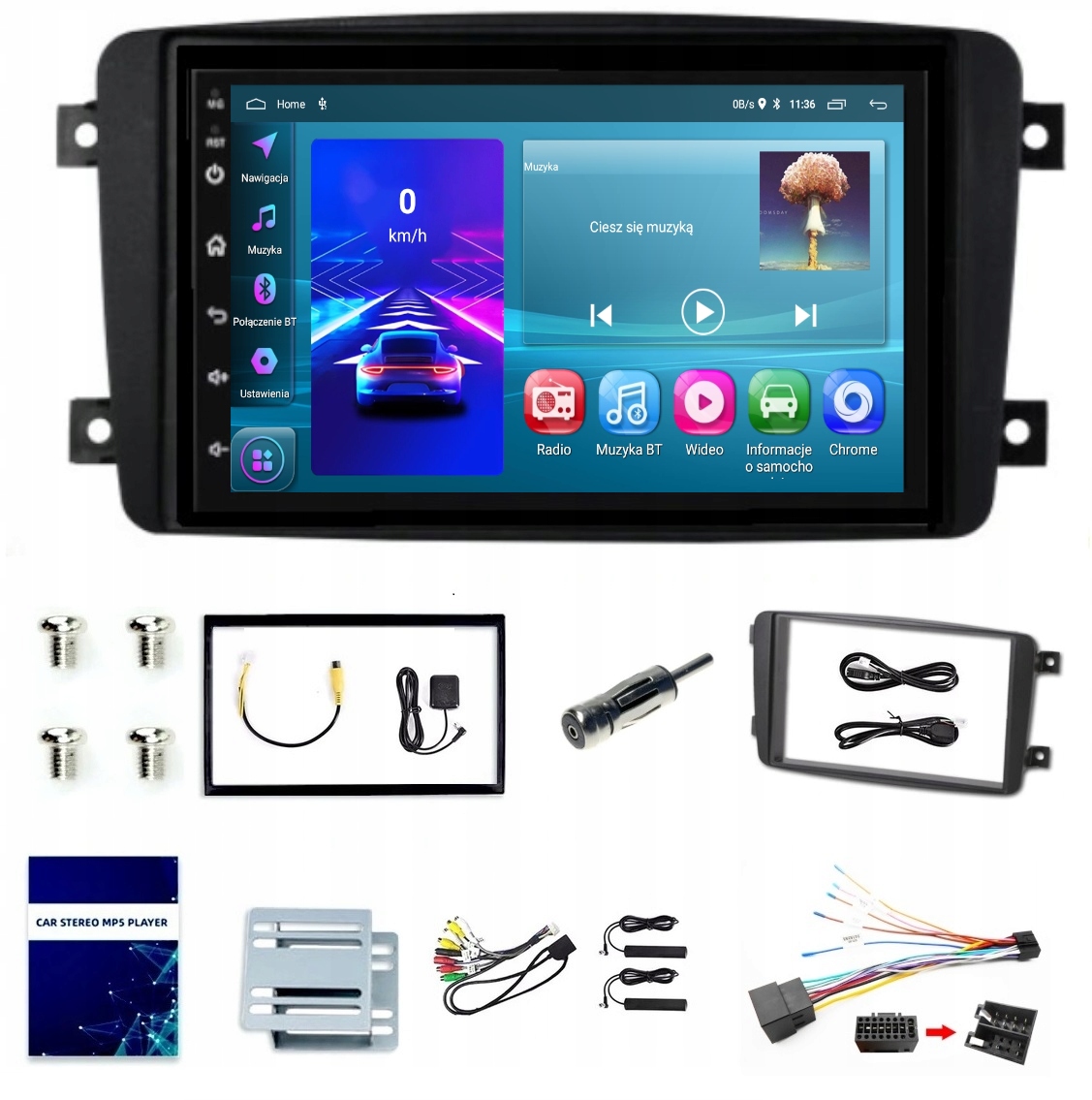 Gps Navigace A Android Mercedes W203 C209 W639 2GB 64GB