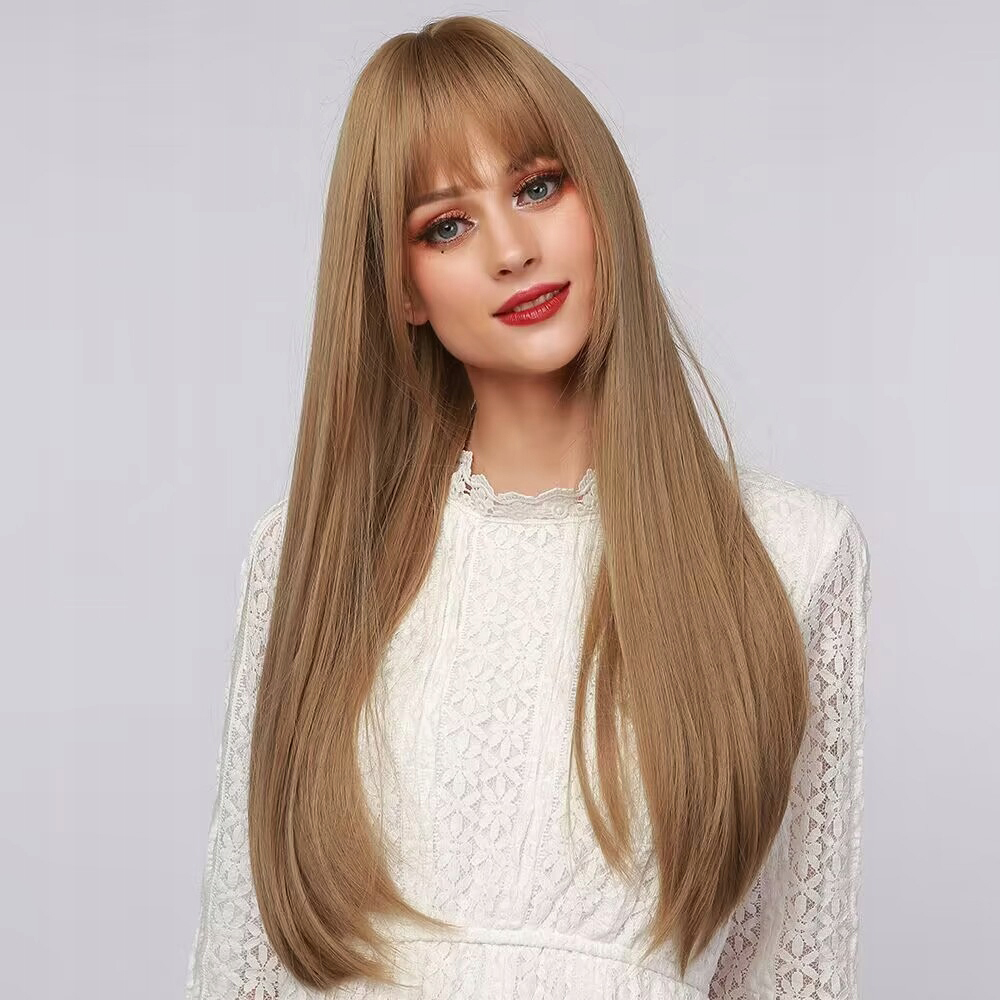 Dámská paruka Dámské paruky Světle hnědá Dlouhé vlasy 66 cm s hřebínkem