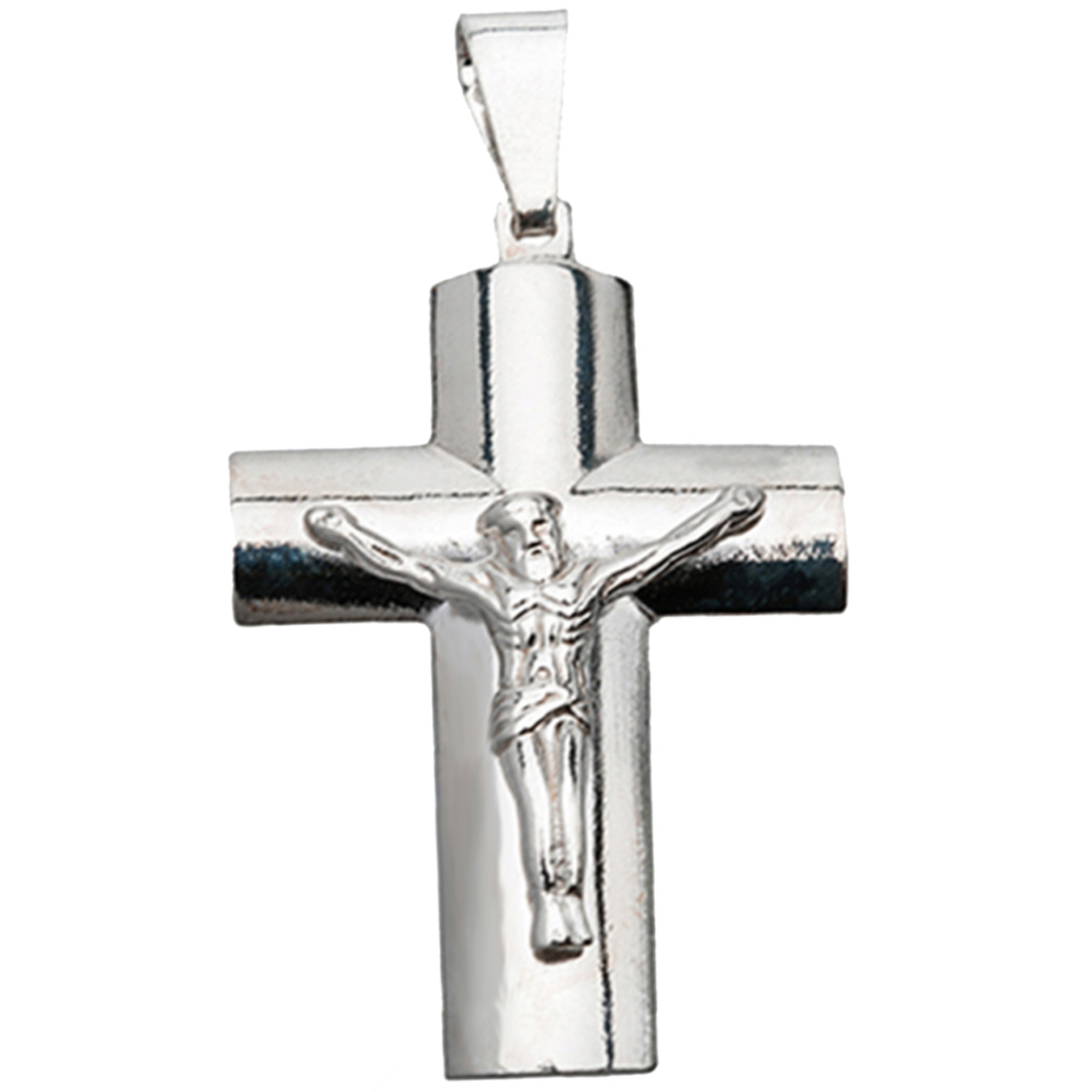Křížek Stříbrný Křížek S Pánem Ježíšem, Pánský Přívěsek