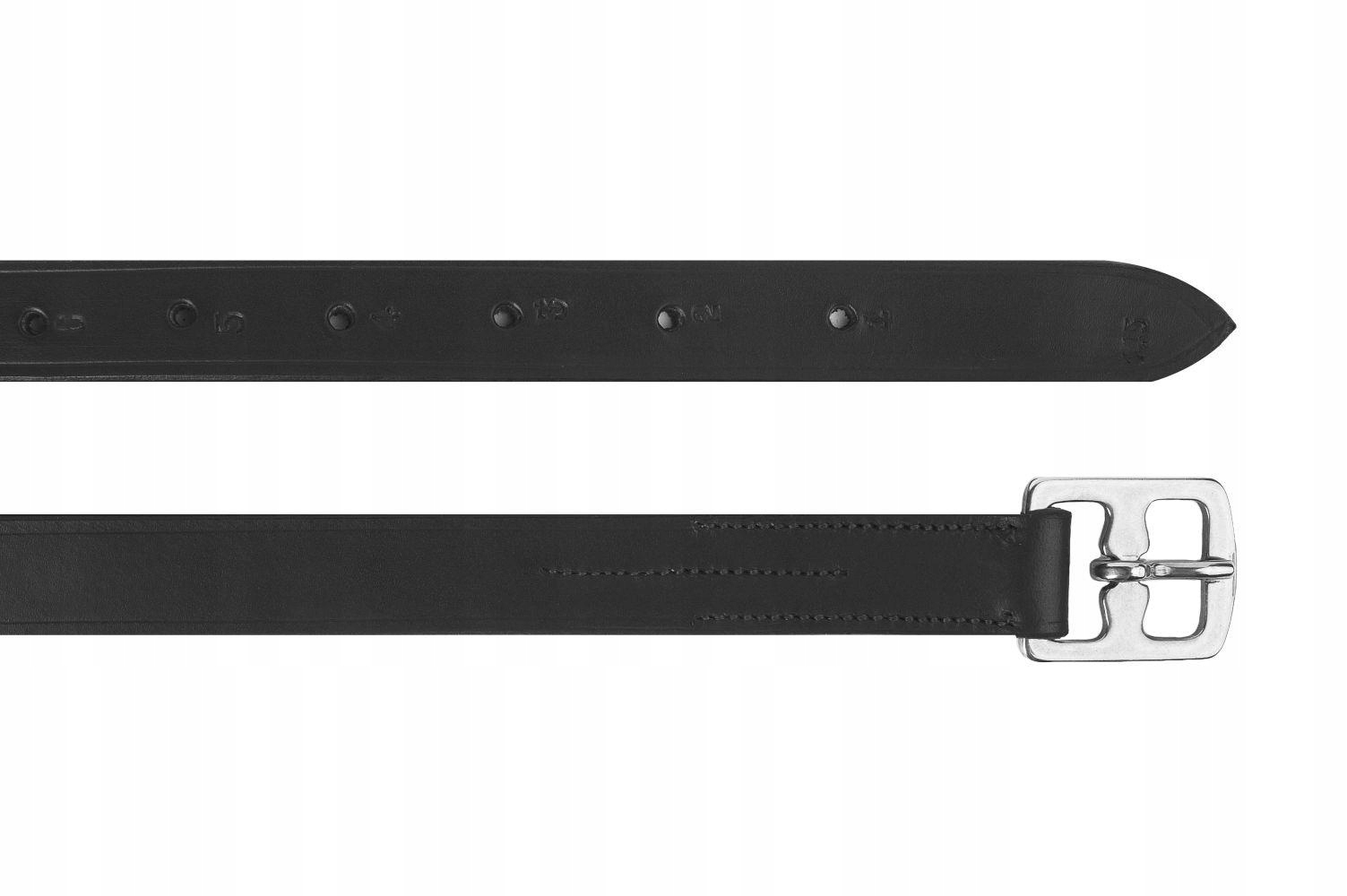 Puśliska skórzane z mocnej skóry – Start, czarne 125 cm