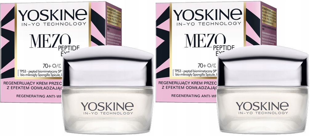 2 x Yoskine Regenerační denní krém proti vráskám 70+ 50 ml Hydratuje