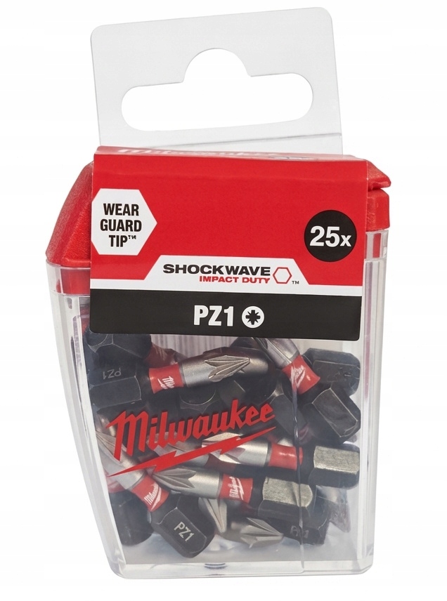 Bit do wkrętarki udarowy Shockwave CD PZ1 25mm zestaw bitów 25szt Milwaukee