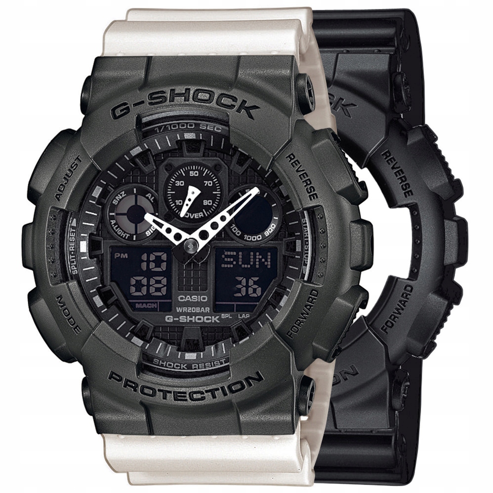 Sada G-shock GA-100-1A1ER Šedá Bílá