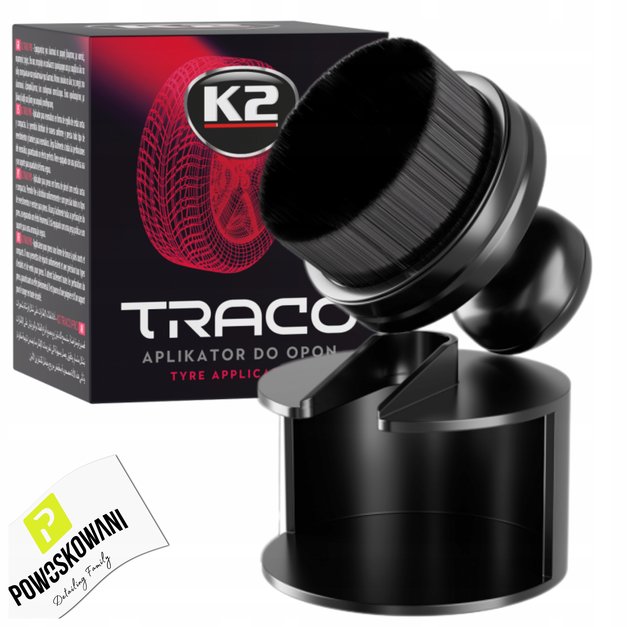K2 Traco Pro Pędzel Aplikator Do Dressingu Czernidła Do Opon Gumy Gęsty