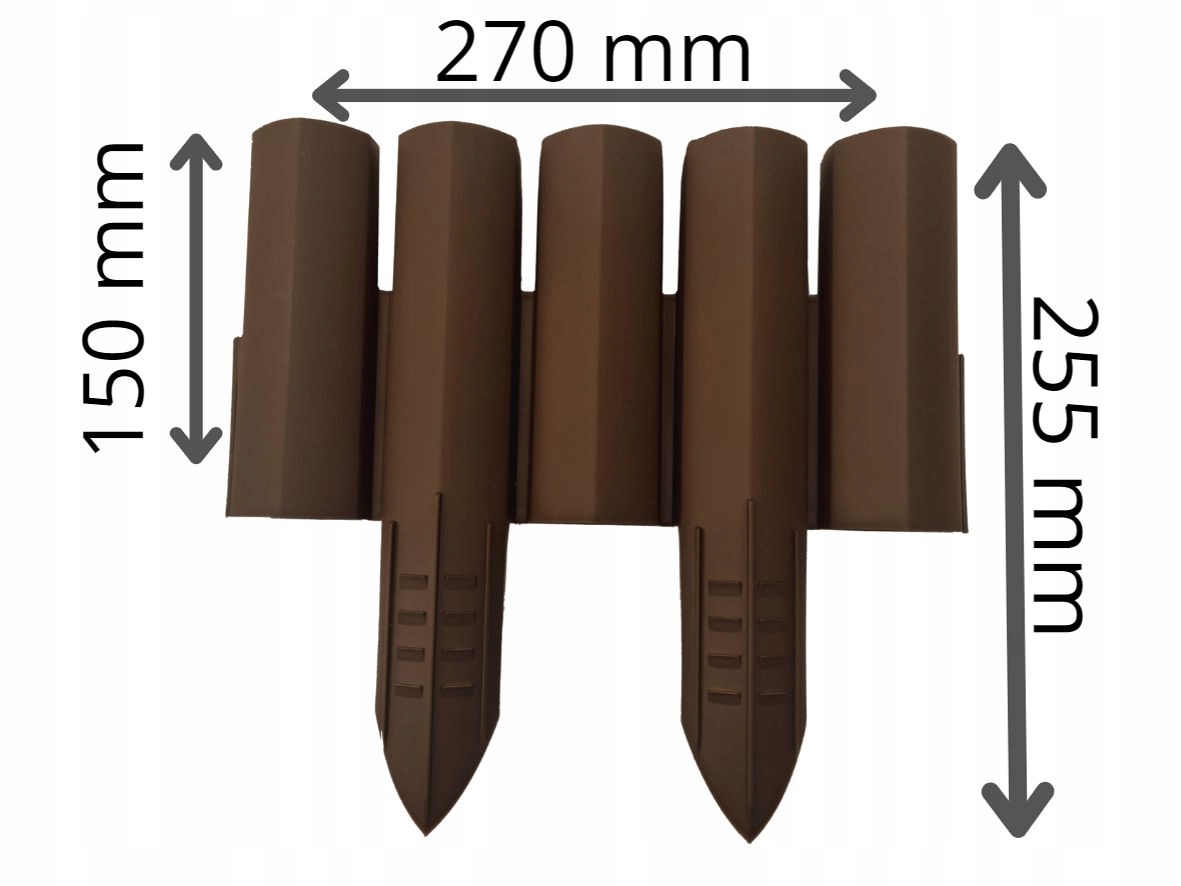 Palisada ogrodowa BRĄZOWA zestaw 10 szt. x 27cm EAN (GTIN) 5902768027273