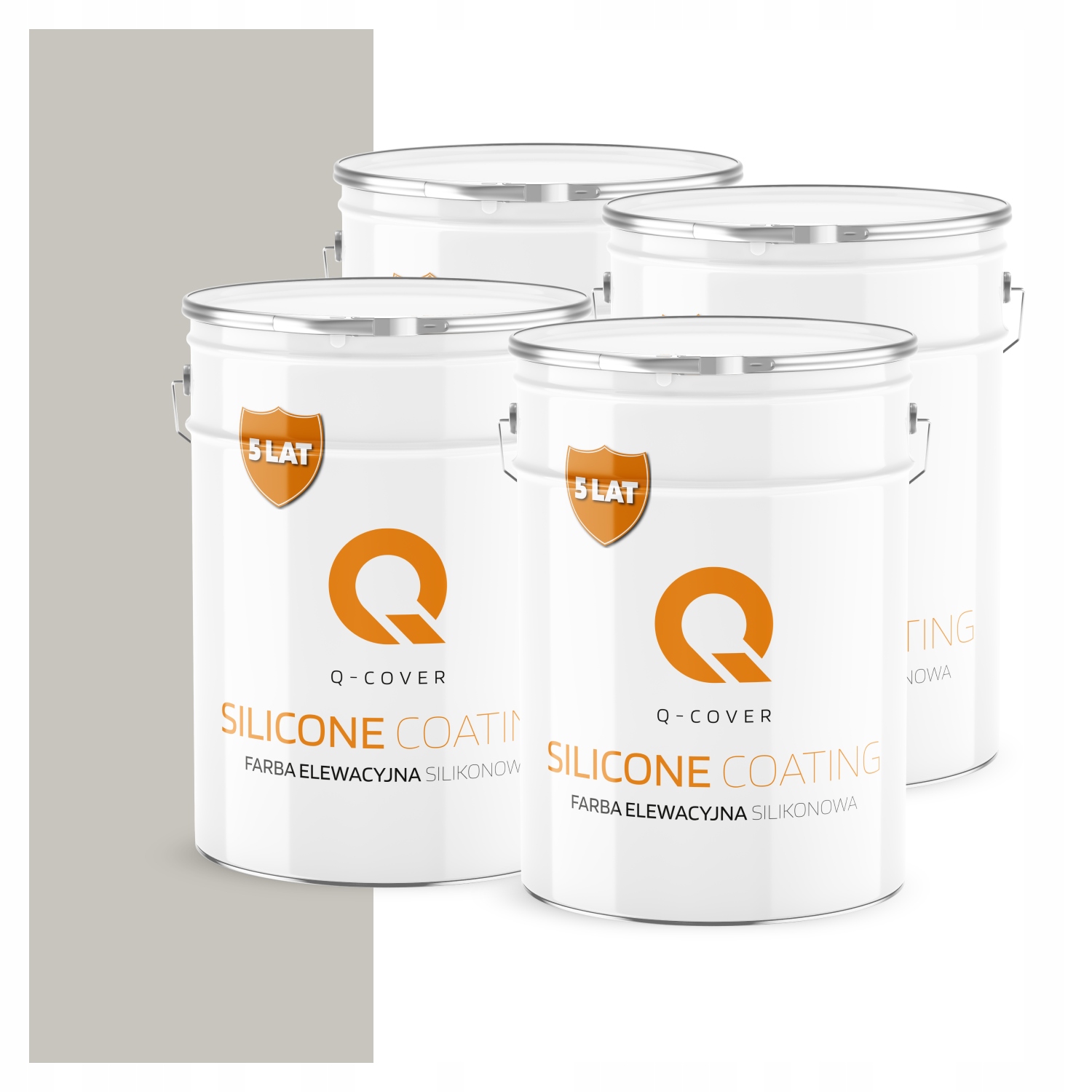 Fasádna fasádna farba 10L silikónová Uv farba šedá popolavá