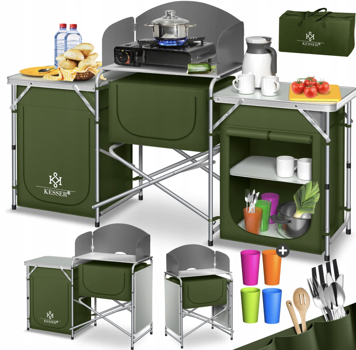 Szafka wolnostojąca Kesser zielony 174 cm x 111 cm x 48 cm