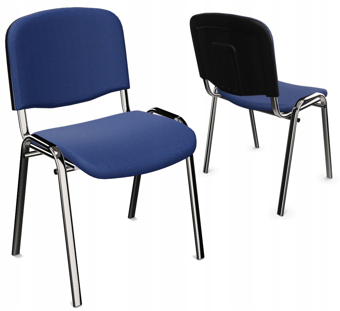 KRZESŁO DO POCZEKALNI TAPICEROWANE ISO NIEB-CZARNY