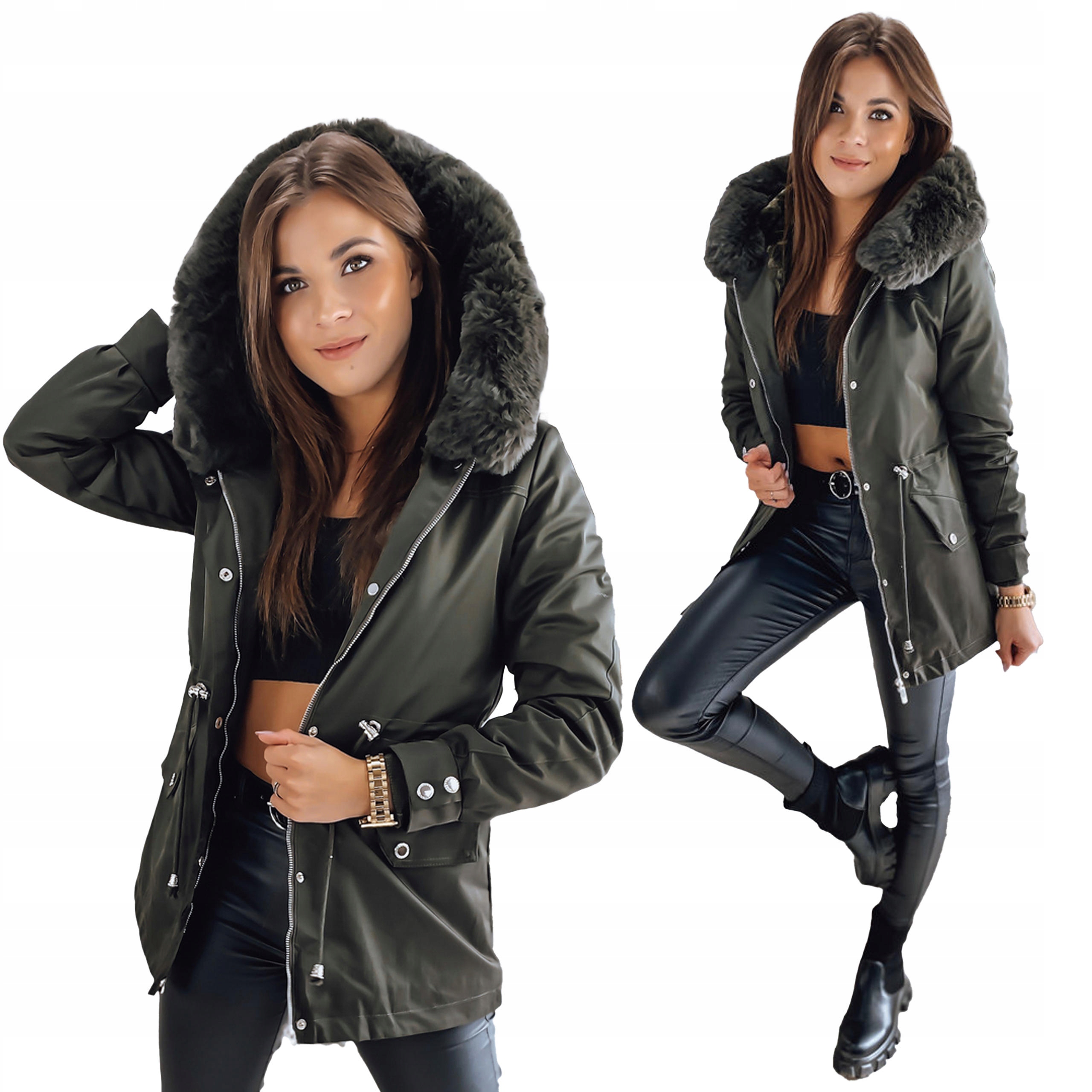 

Kurtka Damska Parka Zimowa Z Kapturem roz. L