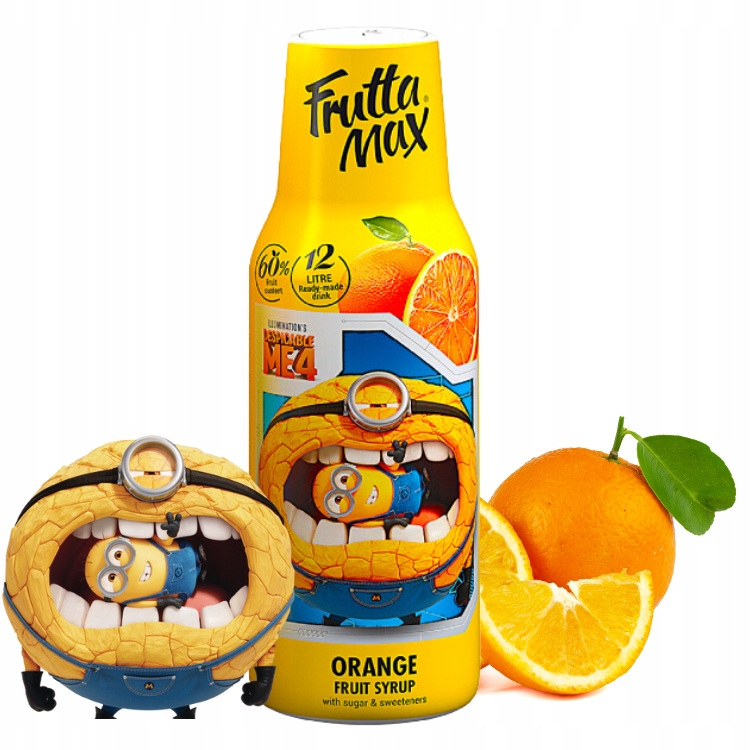 Syrop do wody koncentrat Fruttamax limitowany 500 ml MINIONKI pomarańcza