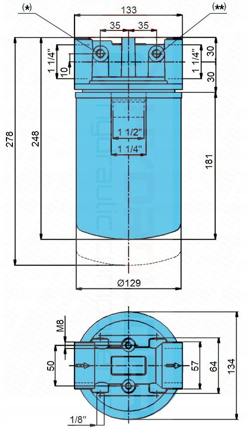 FILTR LINIOWY POWROTNY AMF CV1BB606 170L GLOWICA Weight with packaging 2 5 kg