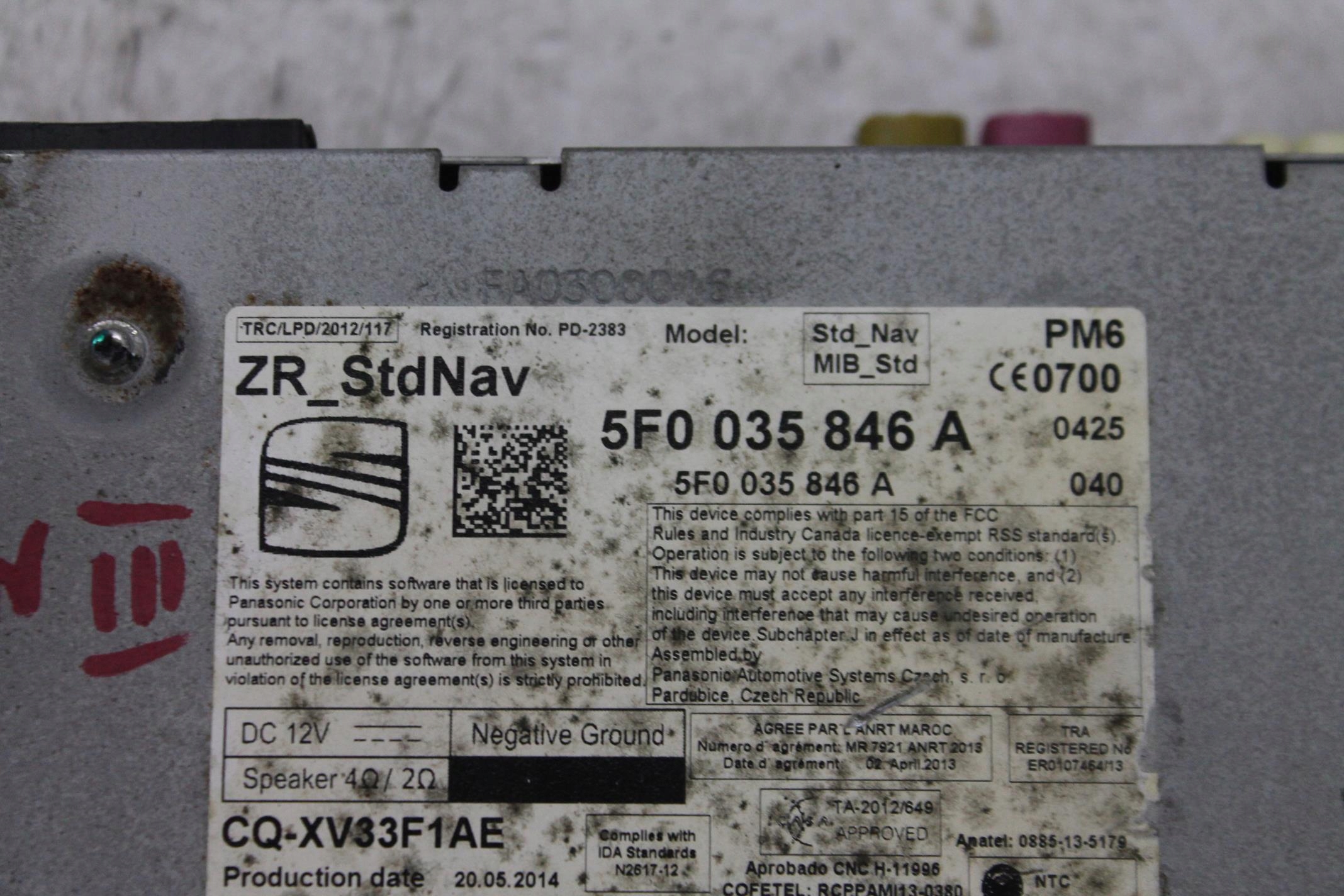 player navigation devices NAVI 5F0035846A LEON III 12-20