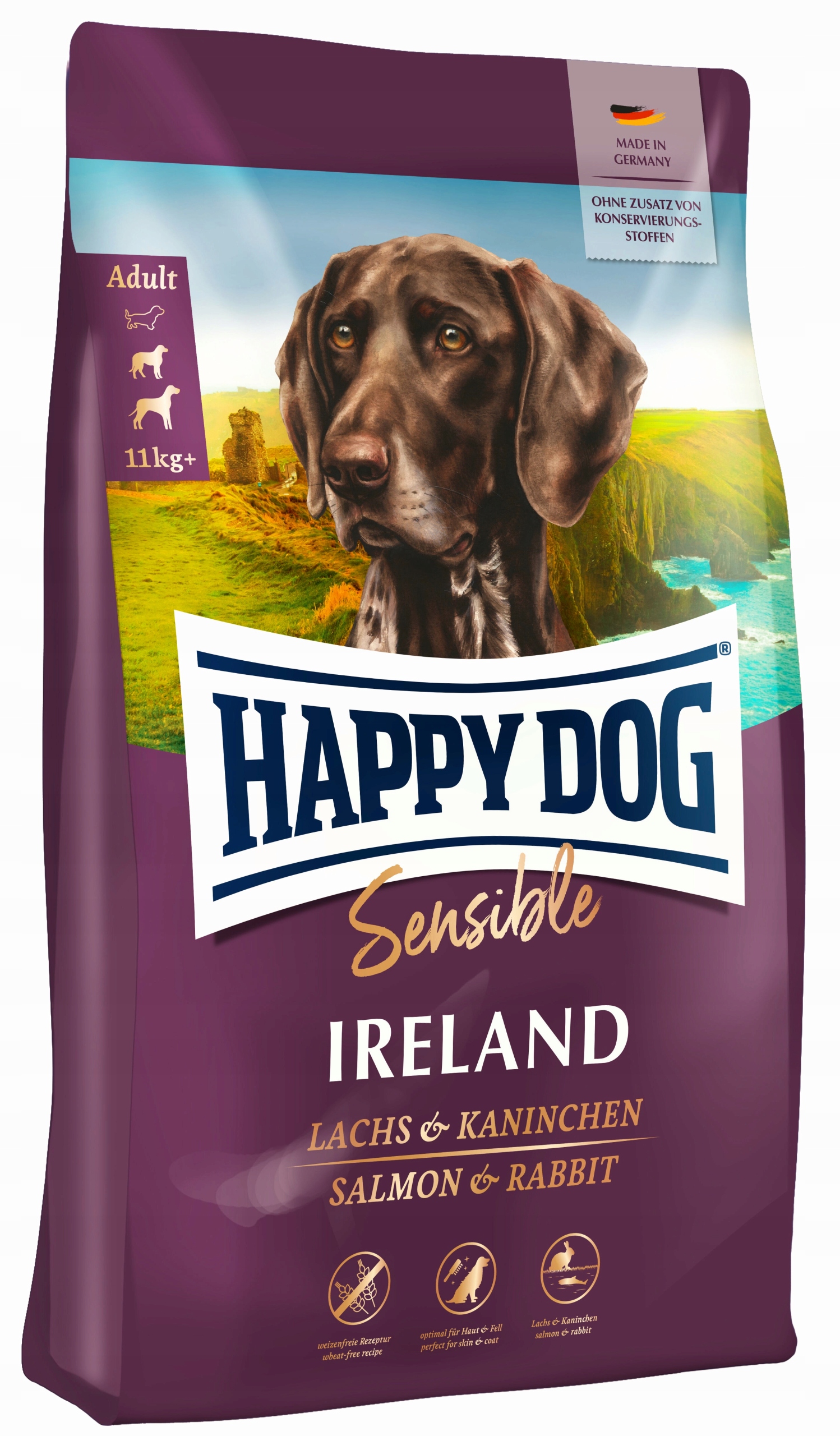 Happy Dog Ireland 12,5kg łosoś królik Irlandia