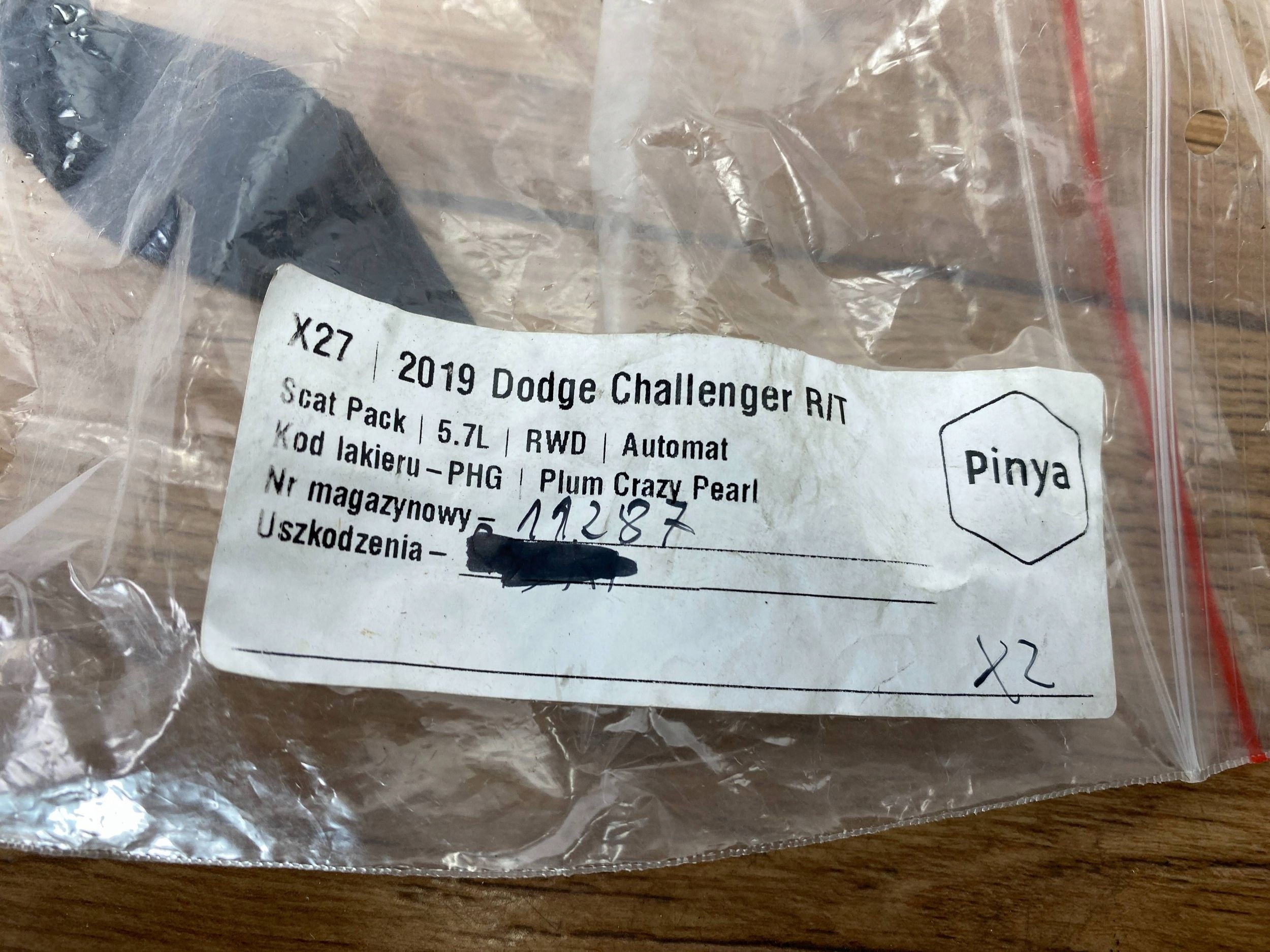 Copri interna SRS airbag Dodge Challenger 2015+