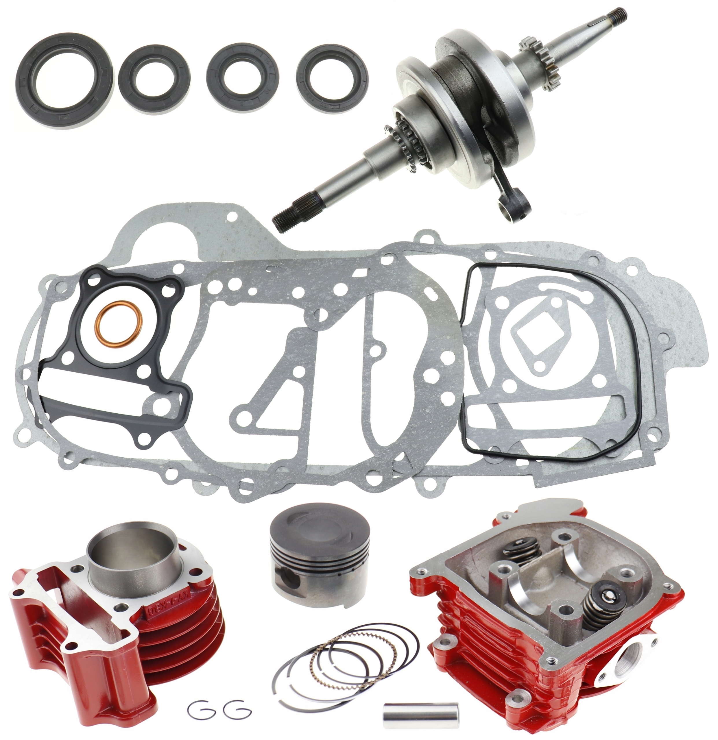 CYLINDER 100 GŁOWICA WAŁ CEWKA SKUTER 4T TŁOK GRAF