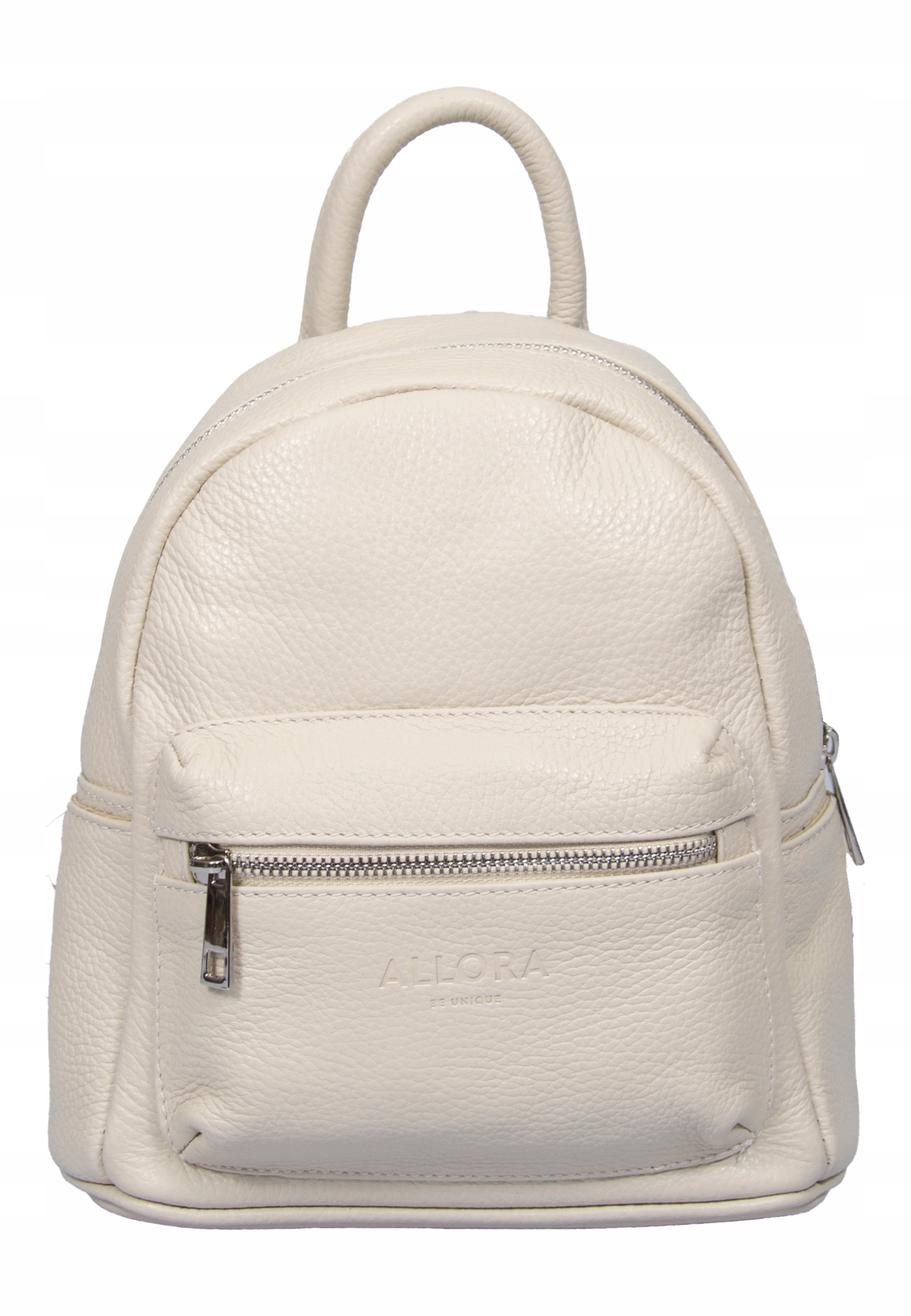 Malý Batoh Allora Bílý Městský Pohodlný z přírodní kůže 23 cm x 32 cm