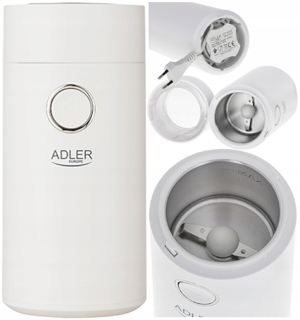 Elektryczny młynek Adler AD4446WS Biały 150W na 75g kawy