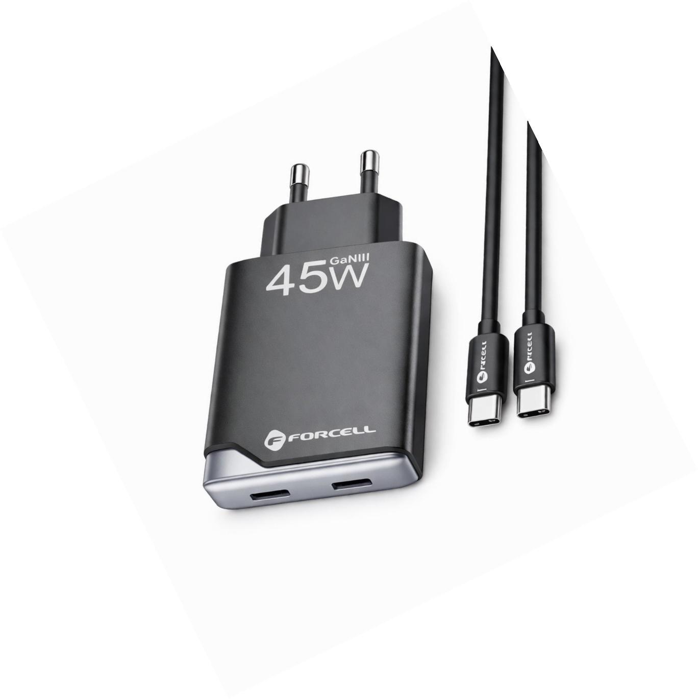 Szybka ładowarka 45W 2 porty z długim kablem 2m do Samsung Galaxy S25 Fe