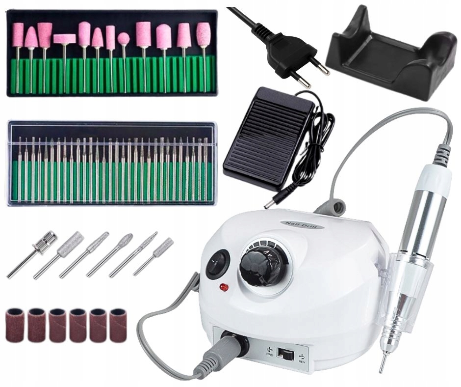 Bruska Na Nehty 65 W Velká Sada Fréz Na Manikúru Pedikúru Silné Gely