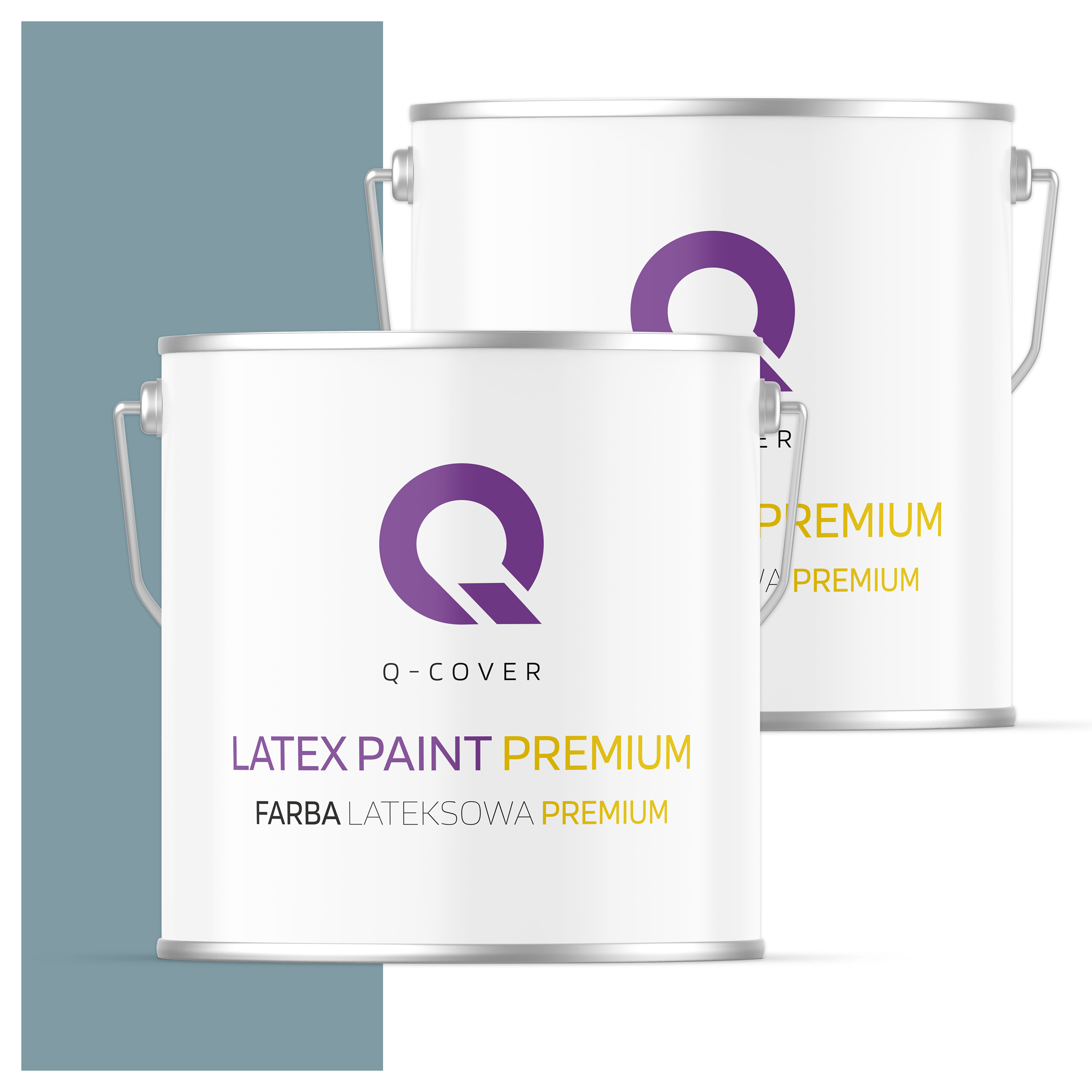 Farba odolná voči škvrnám Umývateľná na steny stropov 5L mat Šedá platina modrá