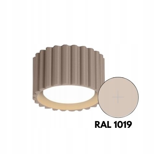 Plafon Tuba Ryflowana Karbowana Aura taupe kaszmirowy Gx53 Sollux