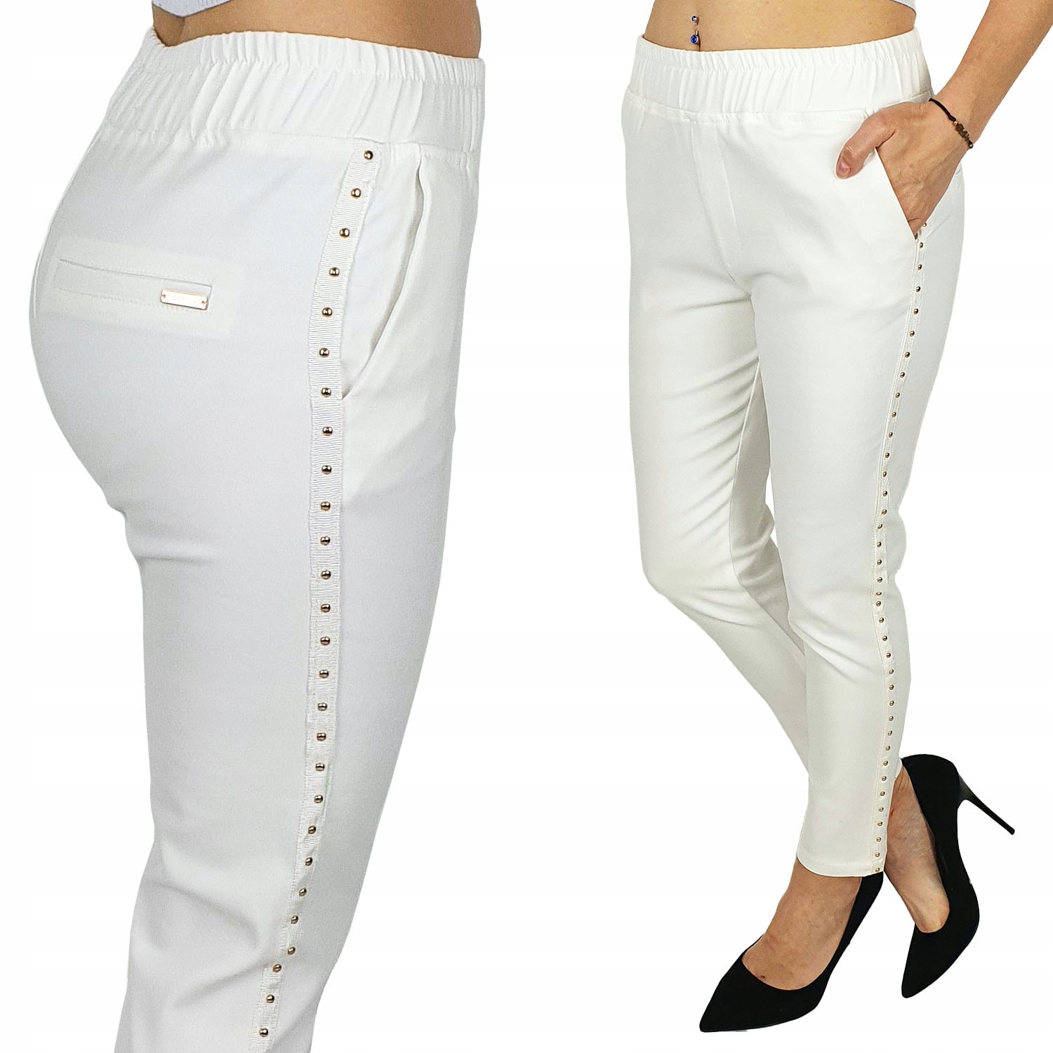 #DAMSKIE SPODNIE W GUMKĘ DŻETY FREESIA 7/8 LUX