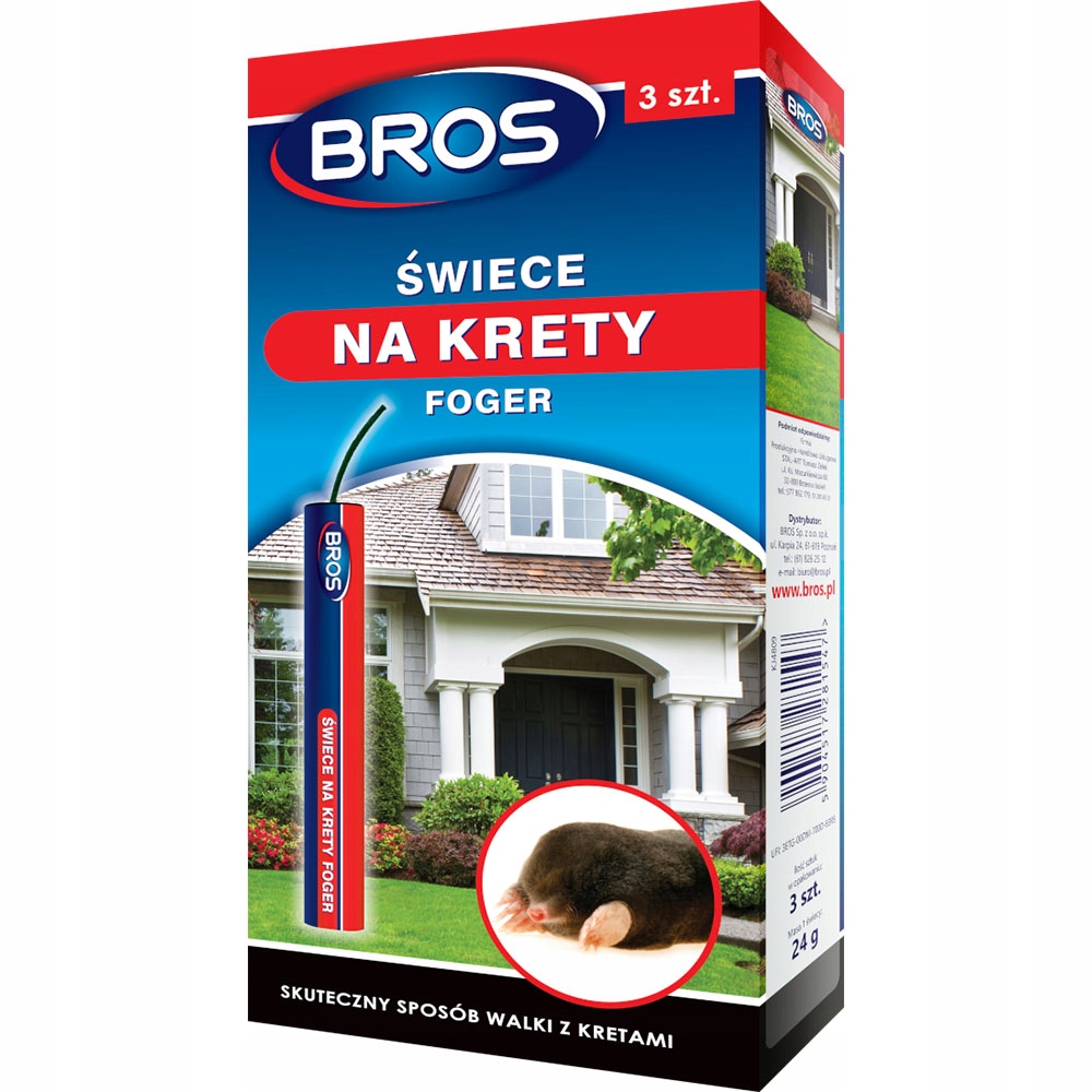

Świece na krety 3szt. Bros 342