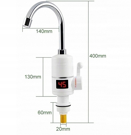 3000W PRZEPŁYWOWY PODGRZEWACZ WODY LCD + bateria Kod producenta podgrzewacz wody LCD