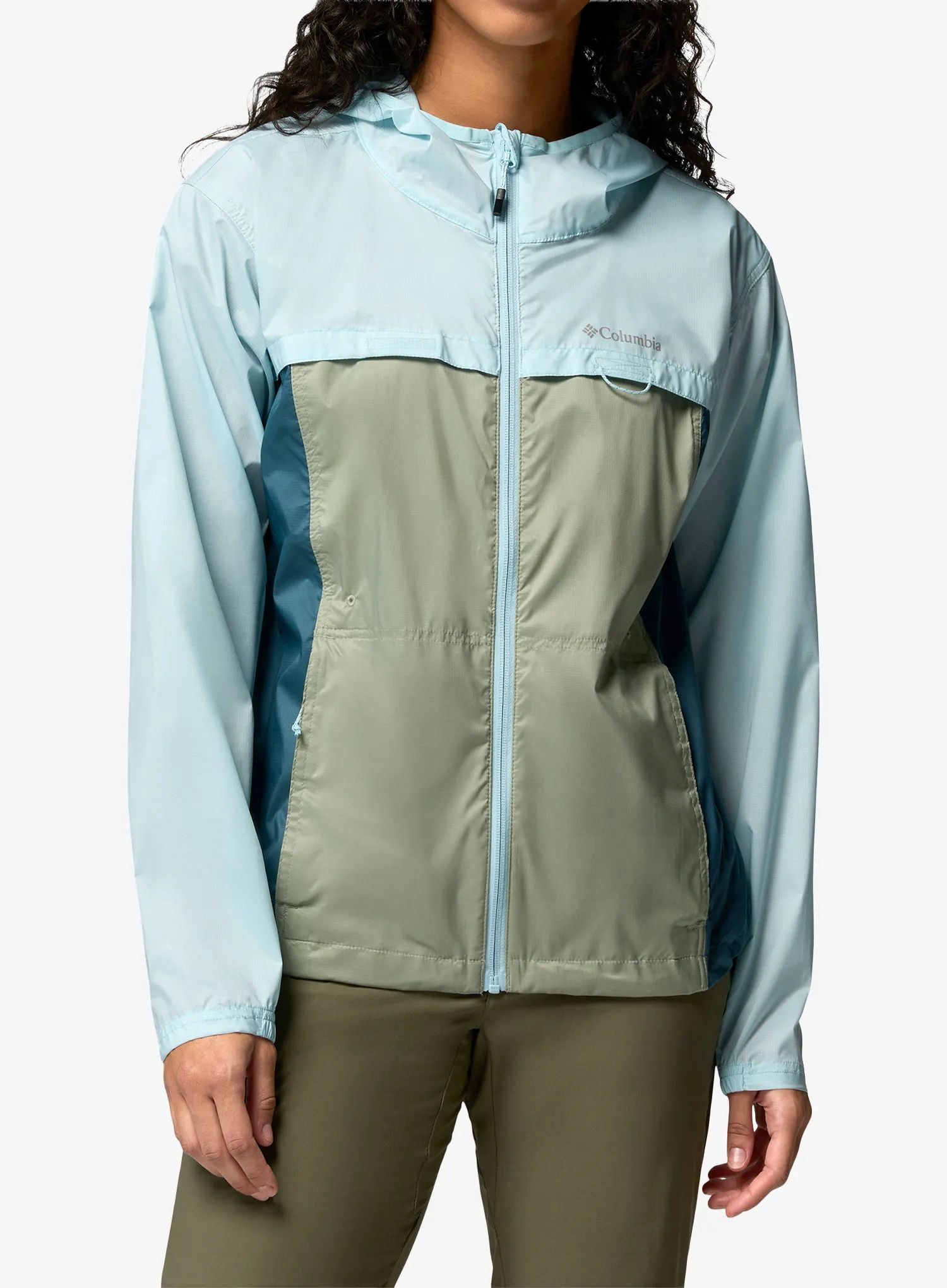 Dámská bunda Columbia Crested Canyon Windbreaker safari/everblue Xs
