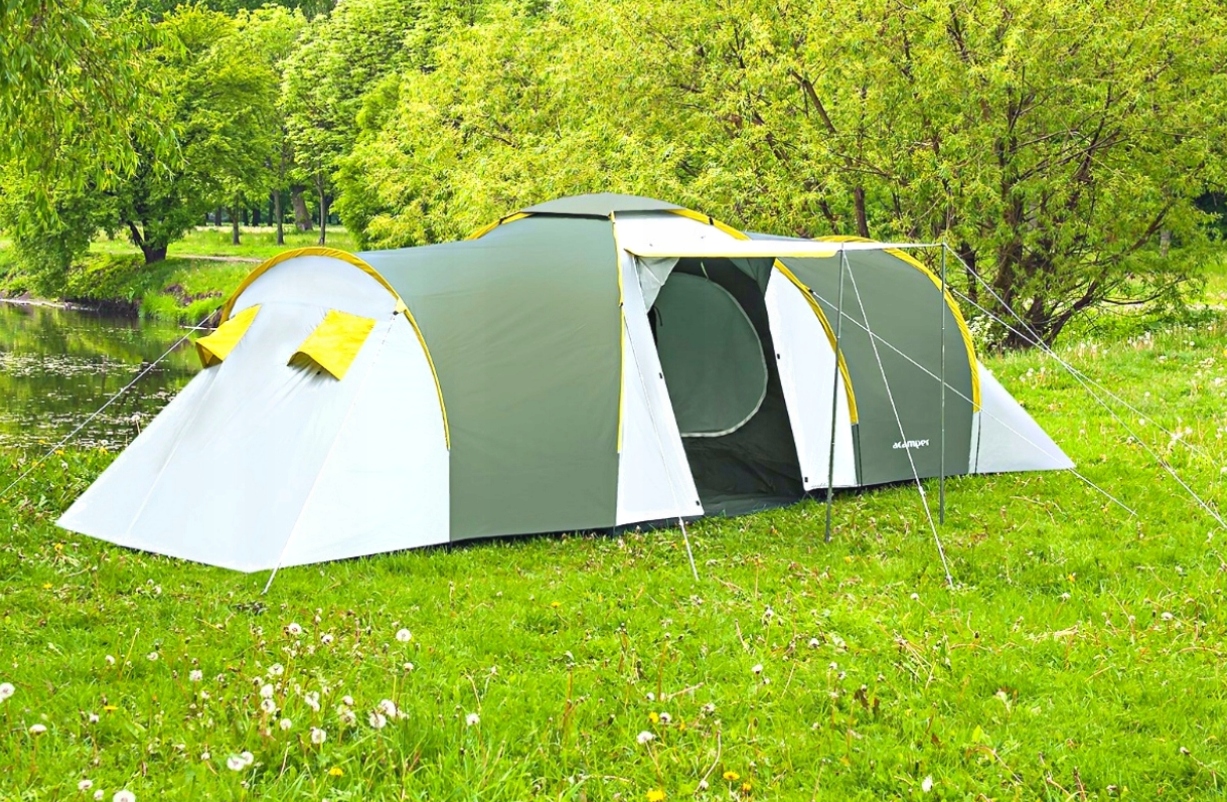 DUŻY NAMIOT ACAMPER 8 OSOBOWY 2 PODWIESZANE SYPIALNIE WODOODPORNY 3500 HIT Model NADIR 8