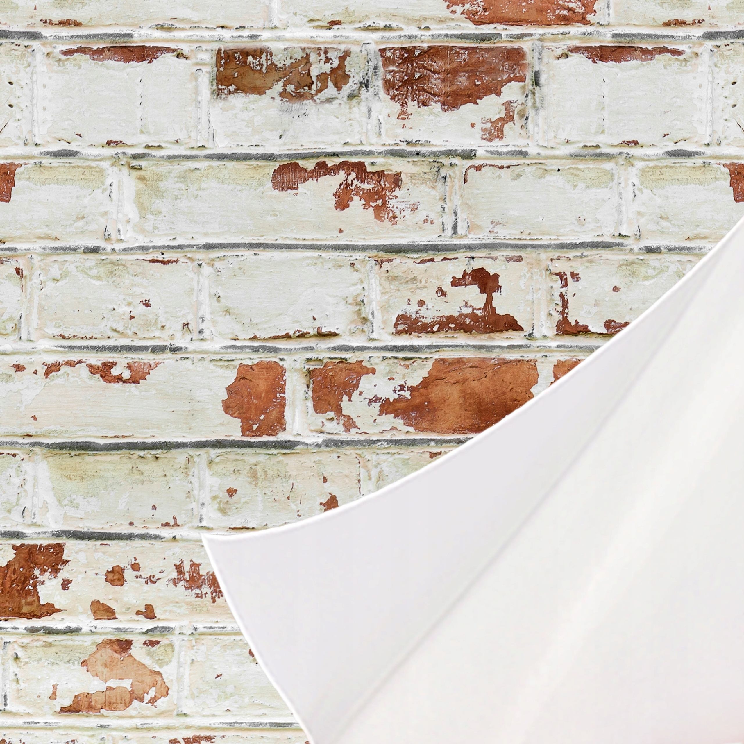 Samolepicí Tapeta Loft Bílá Cihlová Zeď Do Obývacího Pokoje Kuchyně Ložnice 4,9x10 m