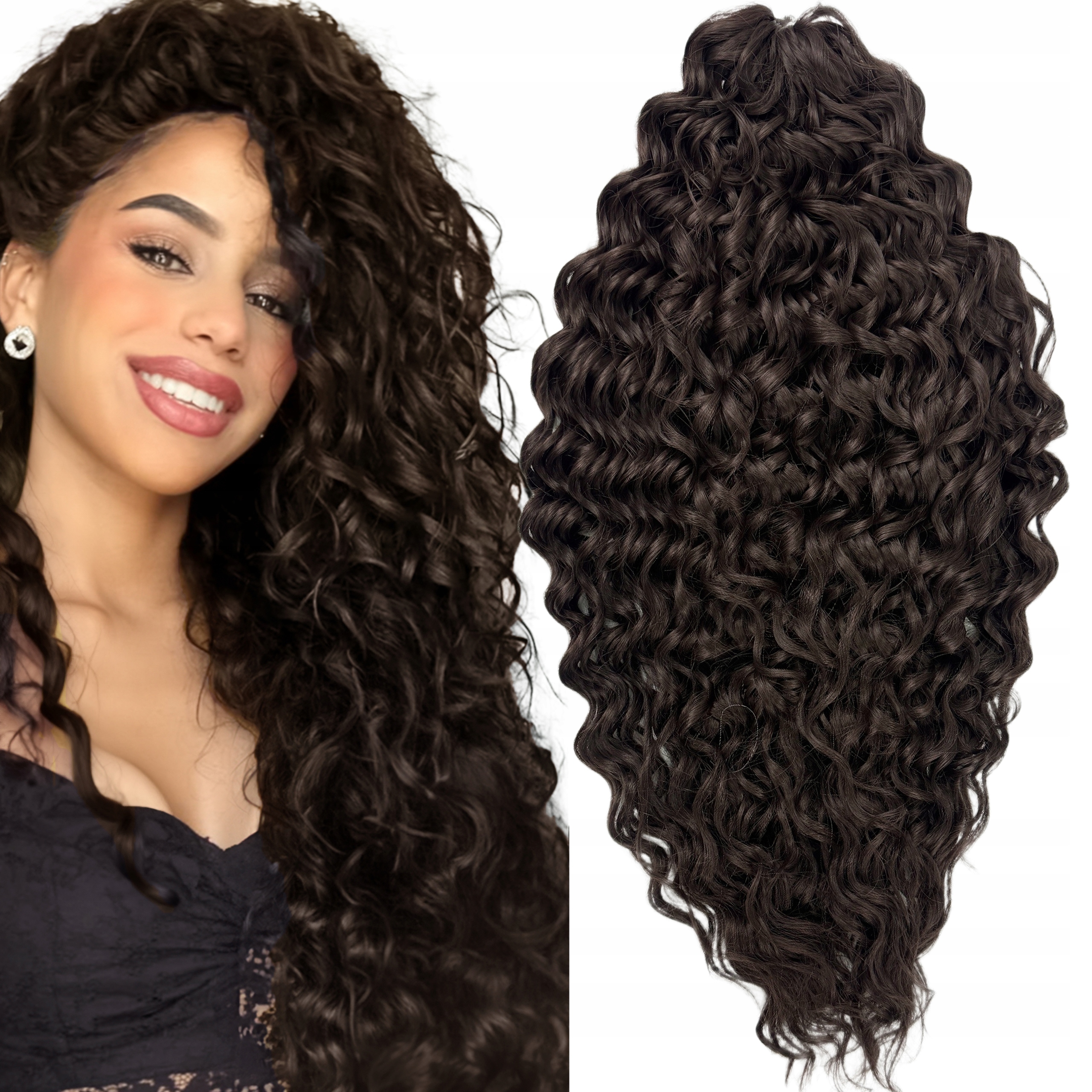 Włosy syntetyczne Afroloki Crochet Hair Jessica Premium XXL 300G brąz 4