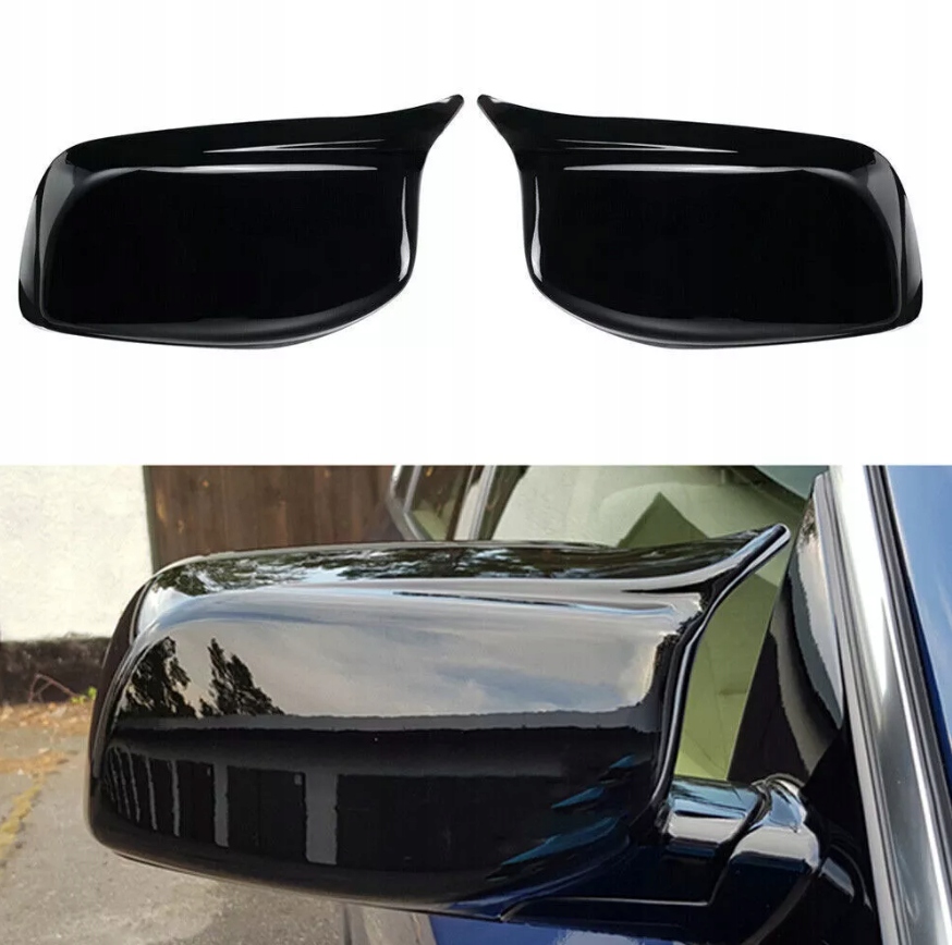 Kryty Zrcátek Pro Bmw E60 E61 Krytky Zrcátek M5 Vzhled Černý Lesk