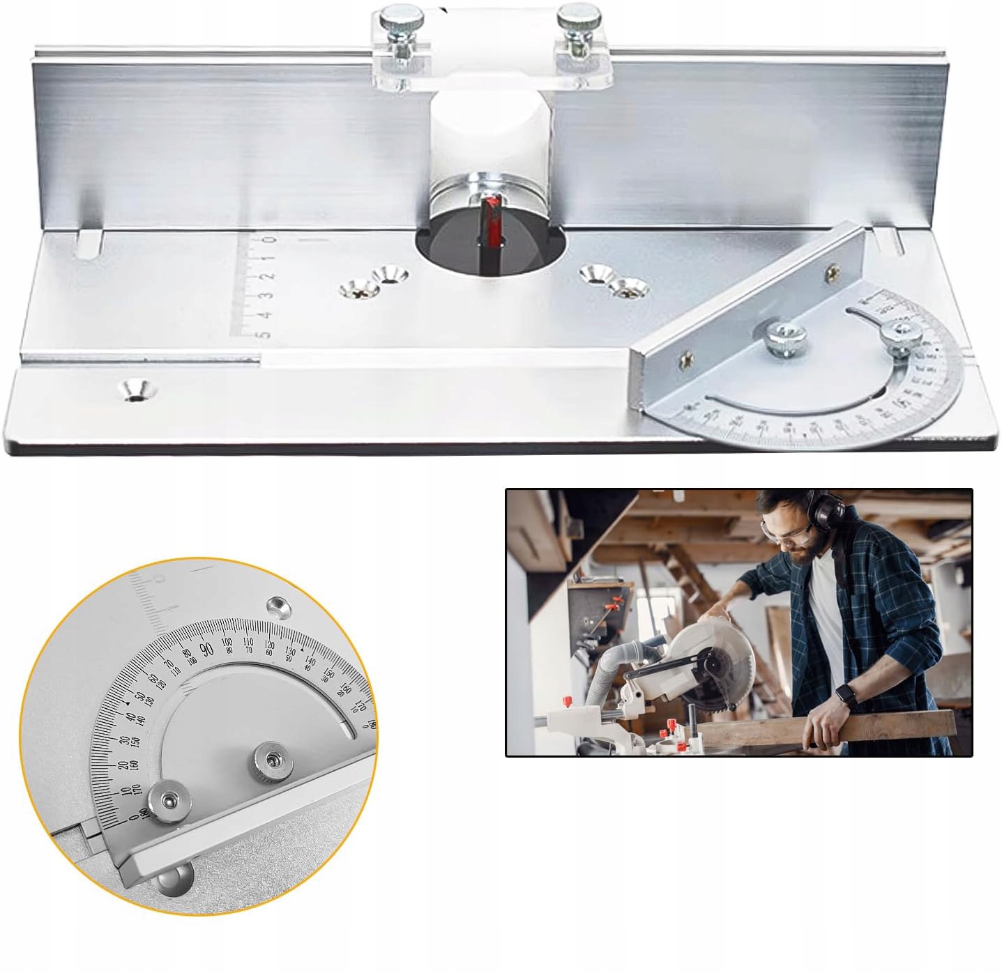 SOLIDNA ALUMINIOWA PŁYTA ROUTERA ROUTER STACJONARNY DO OBRÓBKI DREWNA DIY Kod producenta 6TL03001100