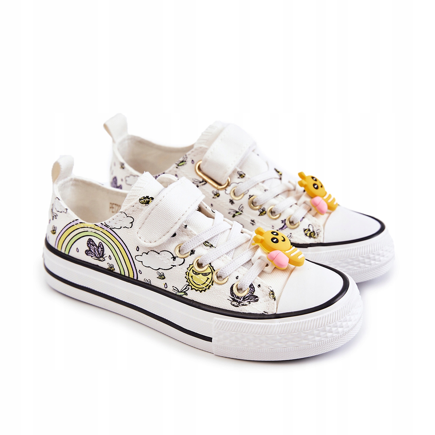 

Dziecięce Trampki Na Rzep Z Printem Białe 34