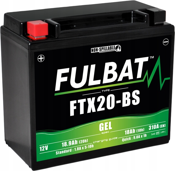 Batéria Fulbat Ful Gel FTX20-BS YTX20-BS (Gélový, bezúdržbový)