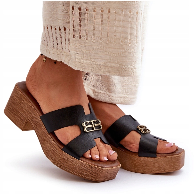 Zazoo 40412 Dámské Elegantní Kožené Nazouváky Černé 40