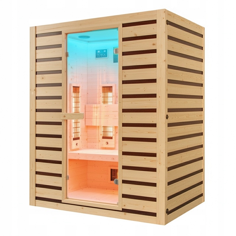 Tromso3 žematemperatūrė infraraudonųjų spindulių sauna, 4 asmenims, 153 x 110 cm, namų sveikatingumui nuotrauka 11
